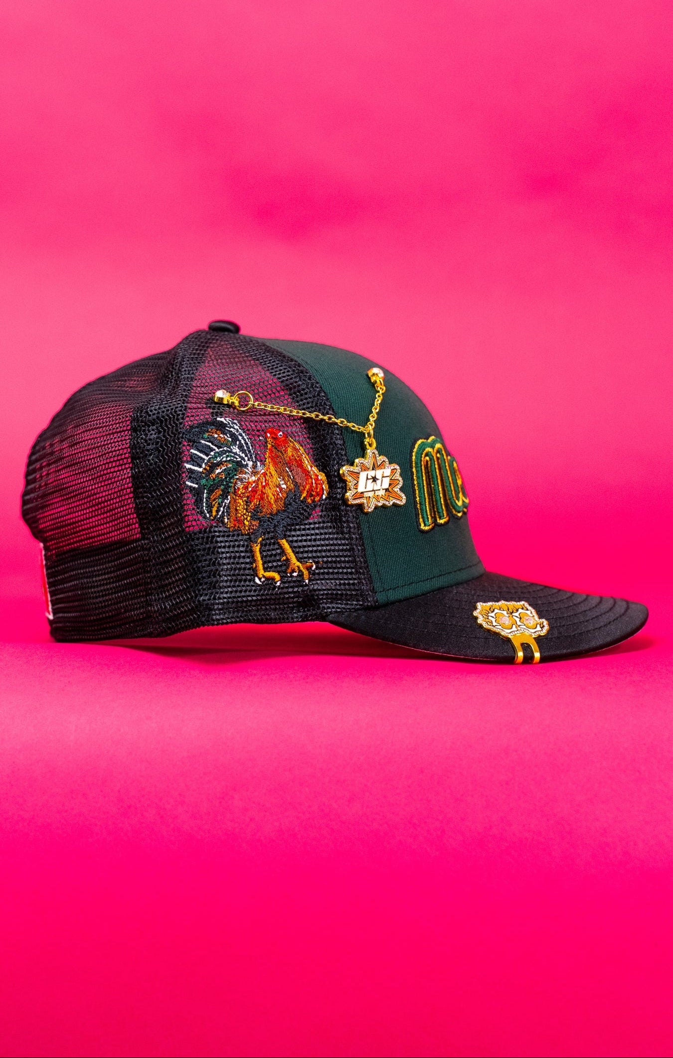 NEW ERA EXCLUSIVE 59FIFTY FOREST GREEN 2025 WBC MEXICO SCRIPT MESHBACK W/ EL GALLO SIDE PATCH
