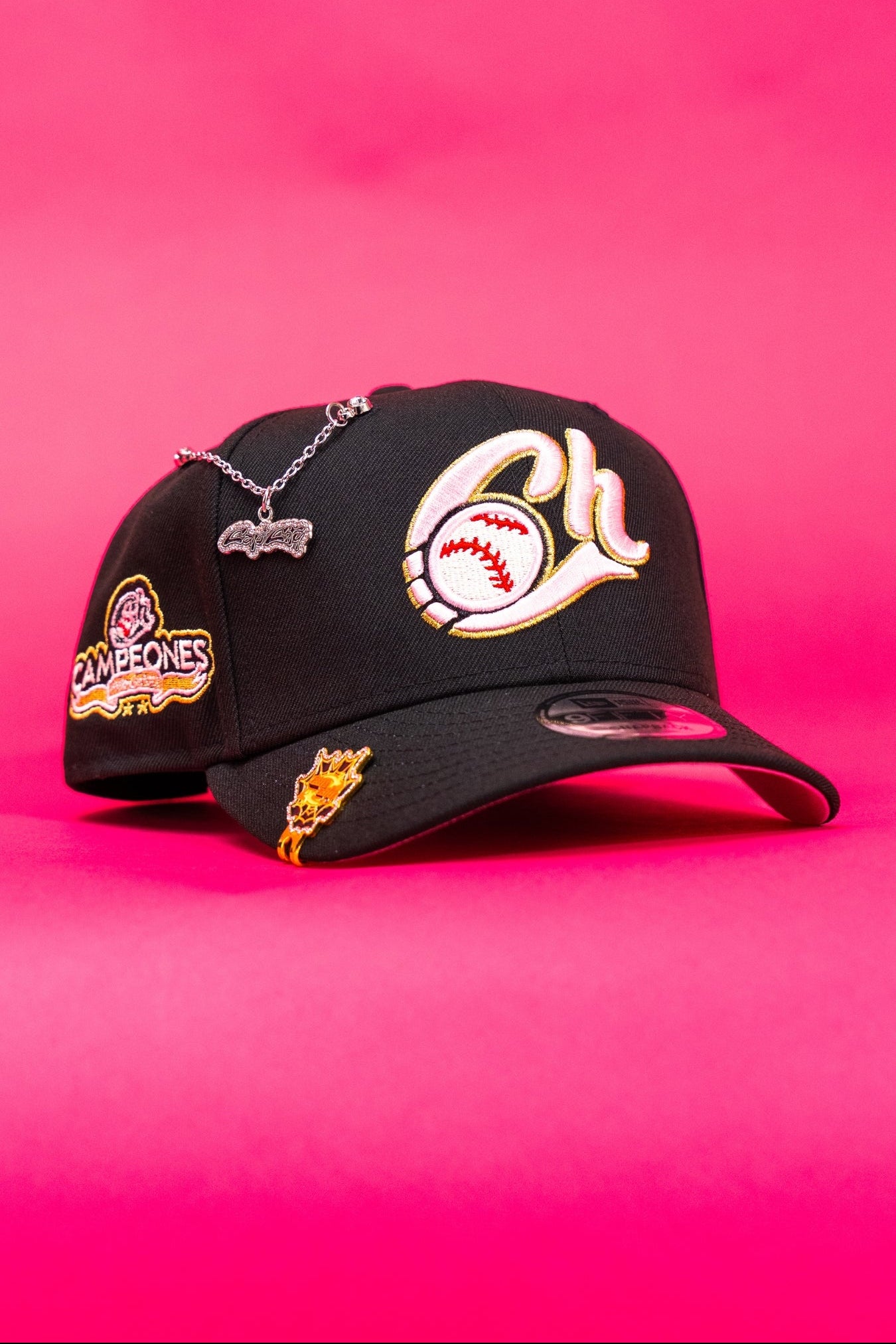 NEW ERA EXCLUSIVE 9FIFTY BLACK CHARROS DE JALISCO SNAPBACK W/ CAMPEONES SIDE PATCH