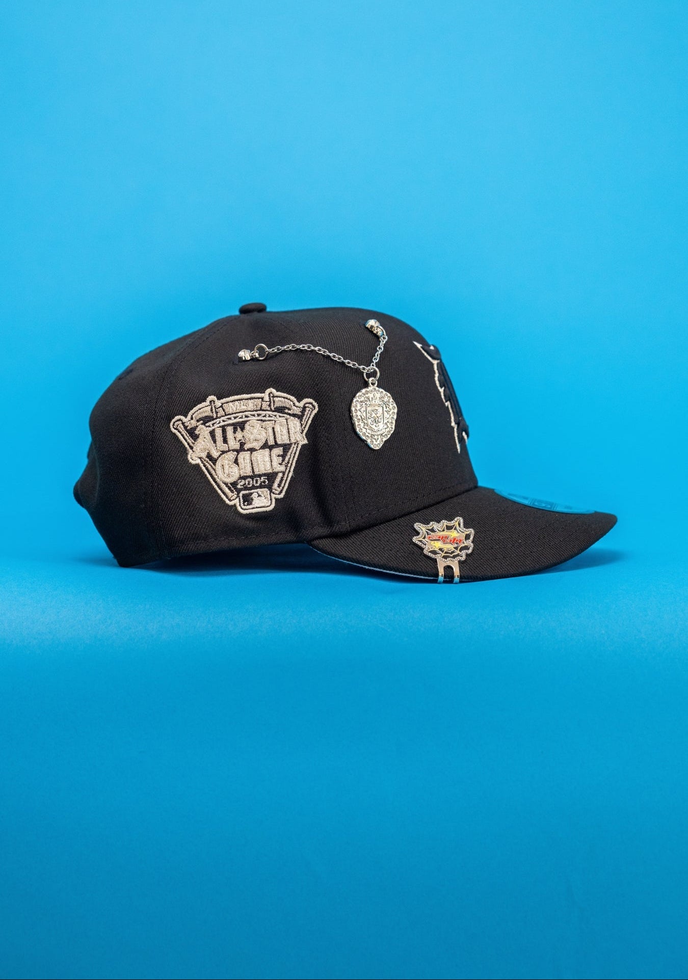 NEW ERA EXCLUSIVE 9FIFTY BLACK DETROIT TIGERS SNAPBACK W/ OUTLINE + ALL STAR GAME SIDE PATCH
