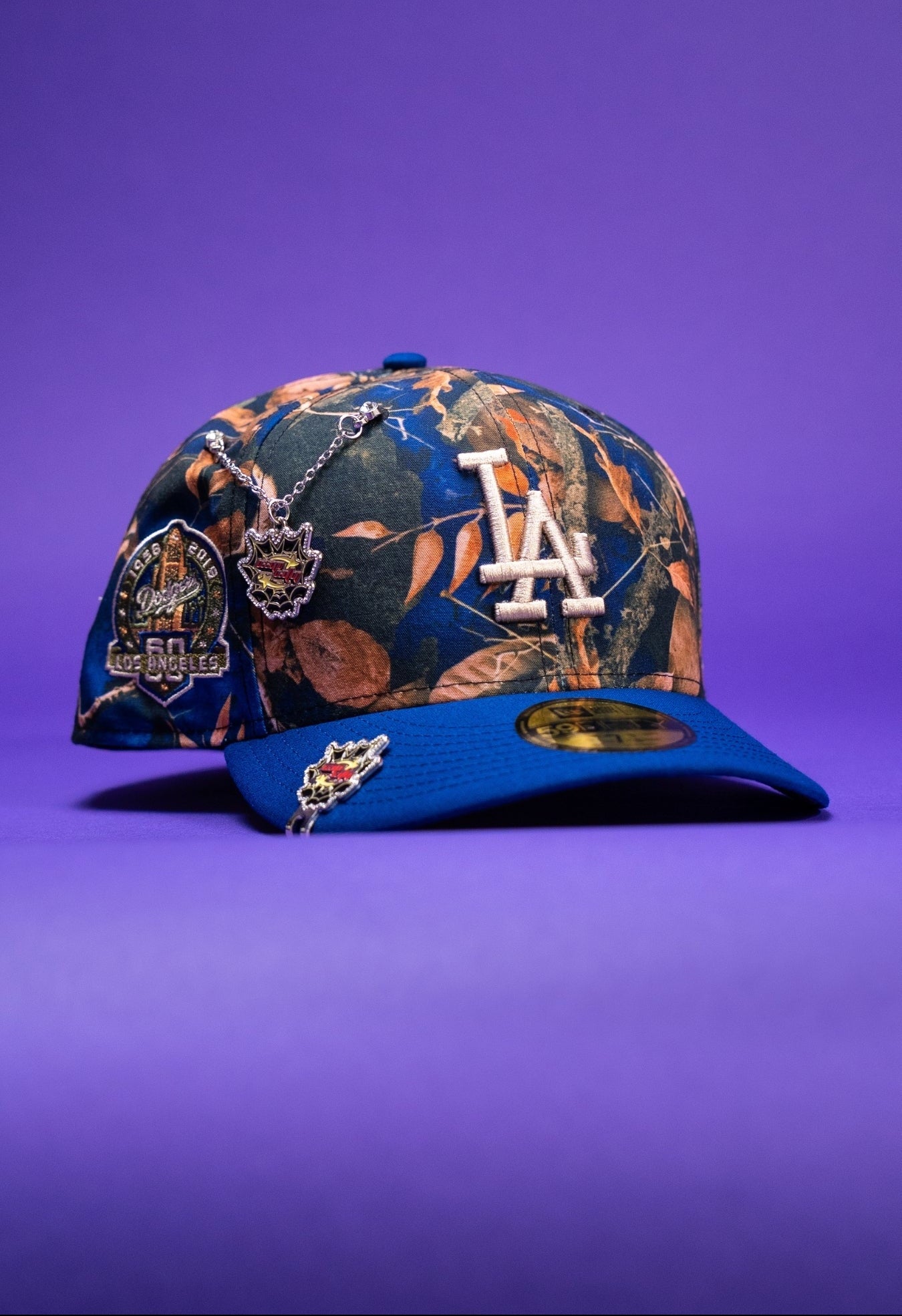 NEW ERA EXCLUSIVE 59FIFTY CAMOUFLAGE LOS ANGELES DODGERS W/ 60TH ANNIVERSARY SIDE PATCH