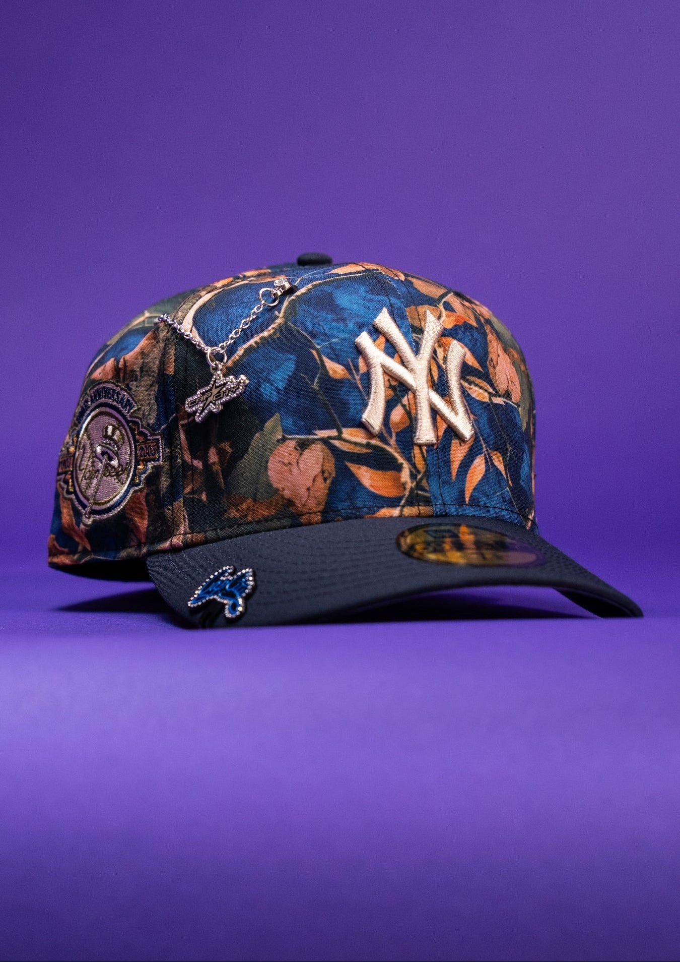 NEW ERA EXCLUSIVE 59FIFTY CAMOUFLAGE NEW YORK YANKEES W/ 100TH ANNIVERSARY SIDE PATCH