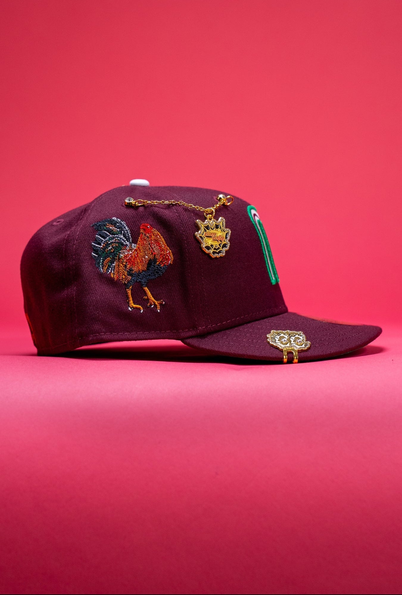 NEW ERA EXCLUSIVE 59FIFTY BURGUNDY 2025 WBC MEXICO W/ EL GALLO SIDE PATCH