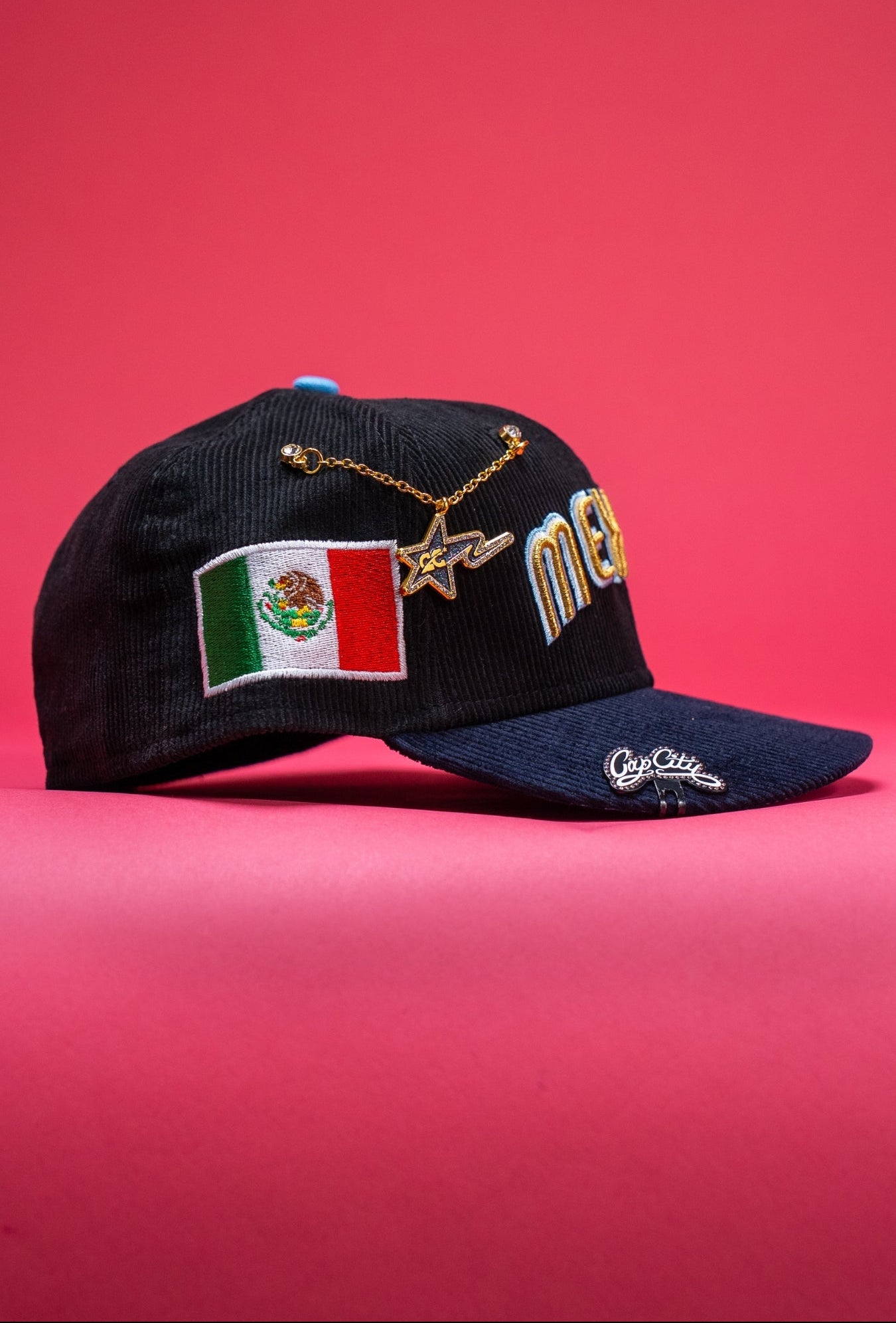 NEW ERA EXCLUSIVE 59FIFTY CORDUROY 2025 WBC MEXICO SCRIPT W/ MEXICO FLAG SIDE PATCH