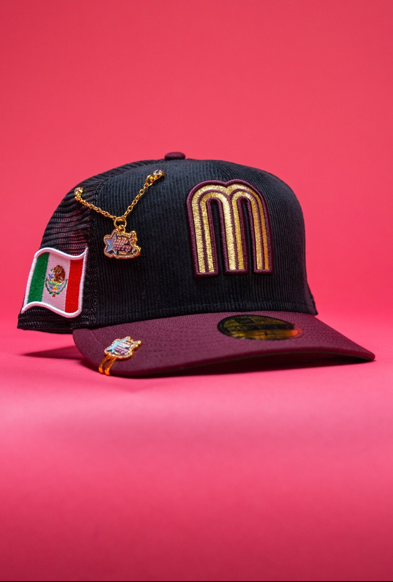 NEW ERA EXCLUSIVE 59FIFTY CORDUROY 2025 WBC MEXICO MESHBACK W/ MEXICO FLAG SIDE PATCH