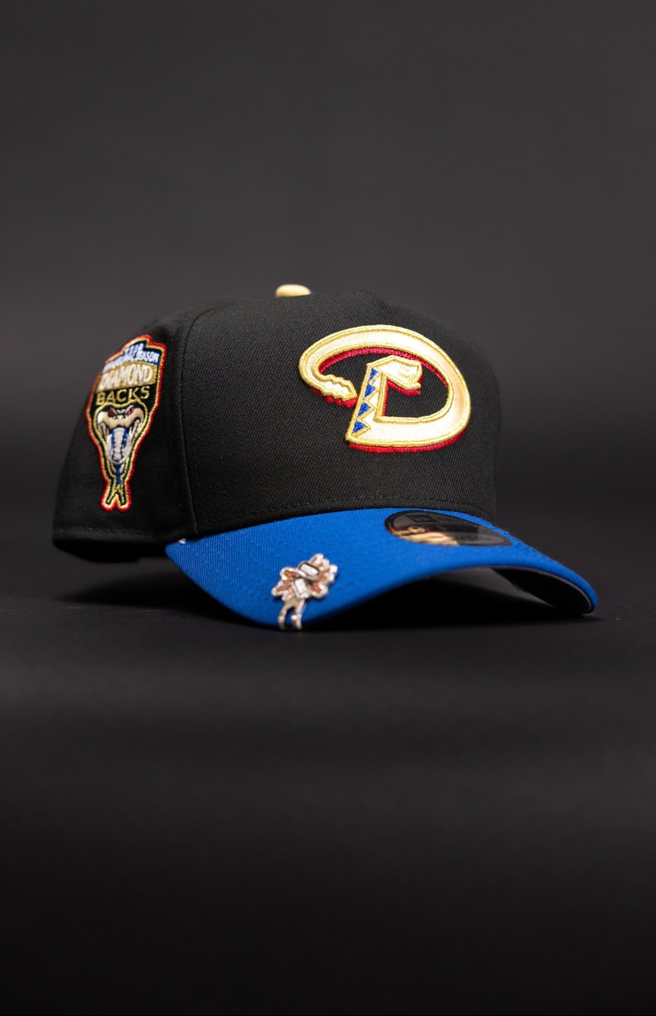 NEW ERA 9FIFTY A-FRAME BLACK/NAVY ARIZONA DIAMONDBACKS SNAPBACK W/ 1998 INAUGURAL SEASON SIDE PATCH