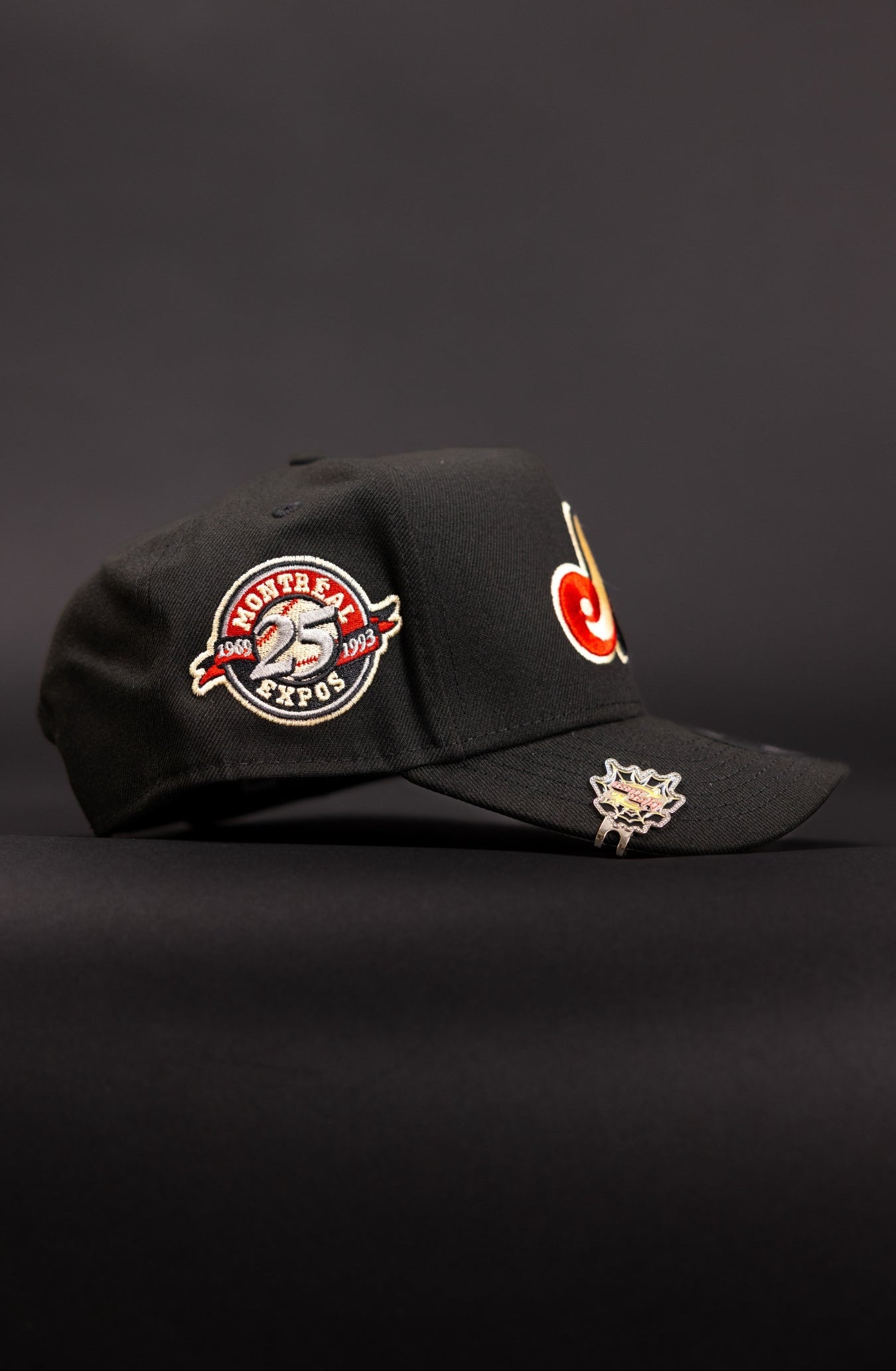 NEW ERA 9FIFTY A-FRAME BLACK MONTREAL EXPOS SNAPBACK W/ 25TH ANNIVERSARY SIDE PATCH