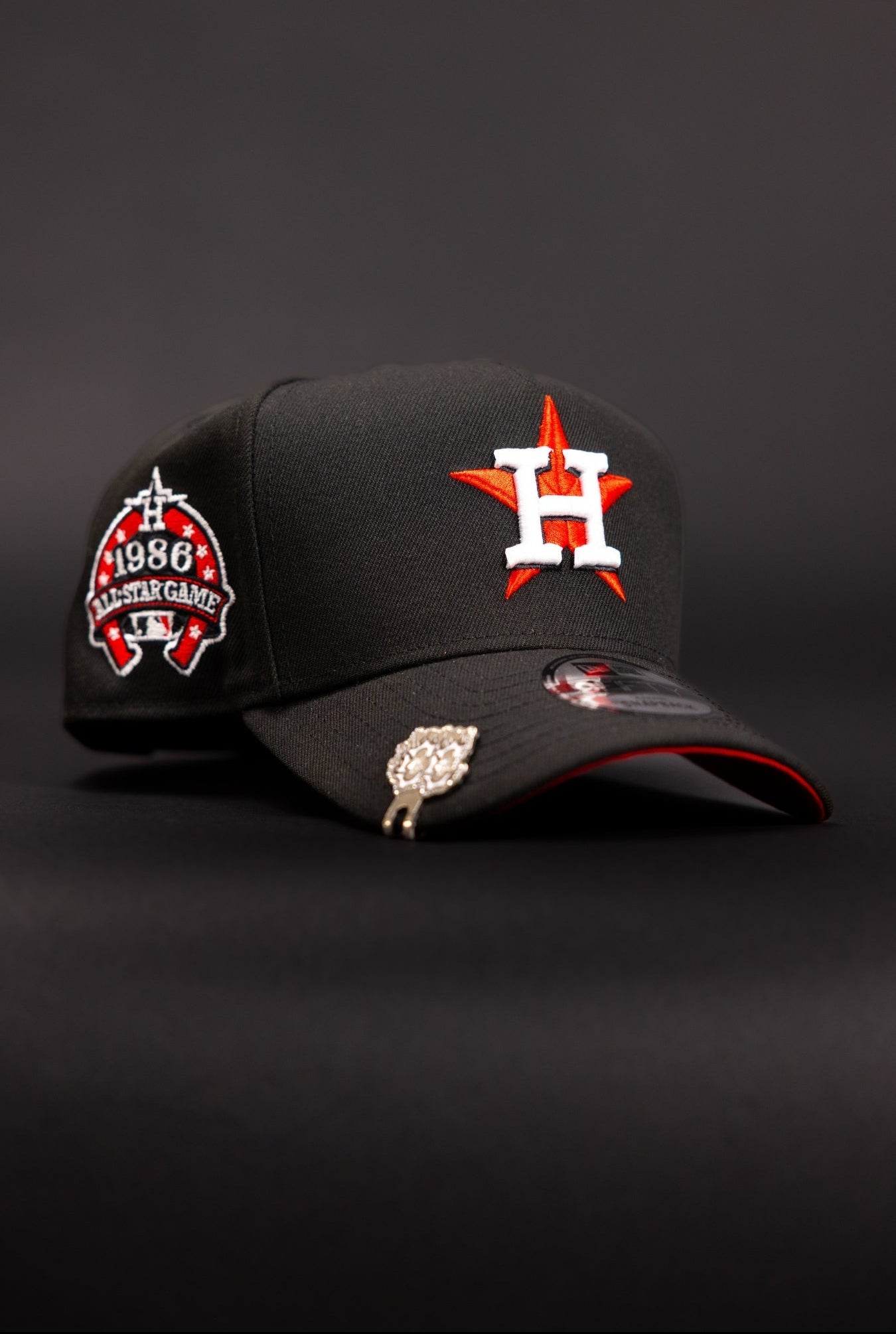NEW ERA 9FIFTY A-FRAME BLACK HOUSTON ASTROS SNAPBACK W/ 1986 ALL STAR GAME SIDE PATCH