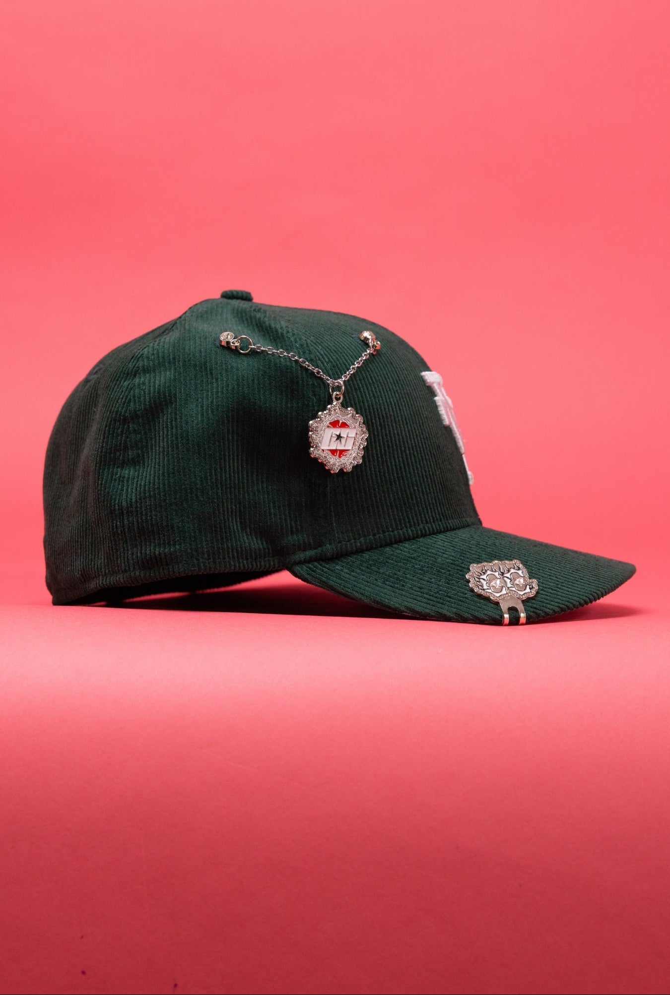NEW ERA EXCLUSIVE 59FIFTY FOREST GREEN CORDUROY UPSIDE DOWN LOS ANGELES DODGERS