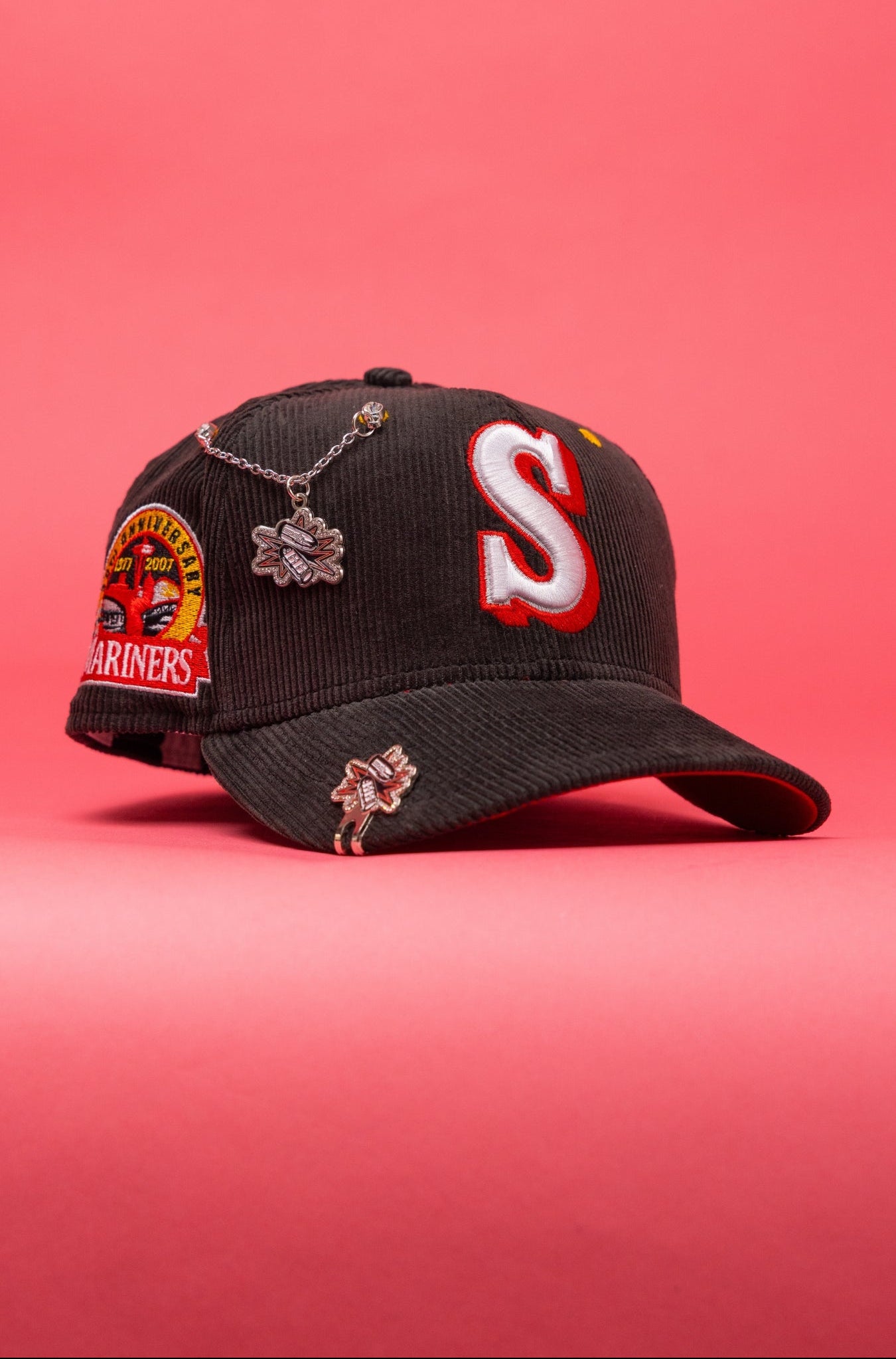 NEW ERA EXCLUSIVE 59FIFTY CORDUROY SEATTLE MARINERS W// 40TH ANNIVERSARY SIDE PATCH