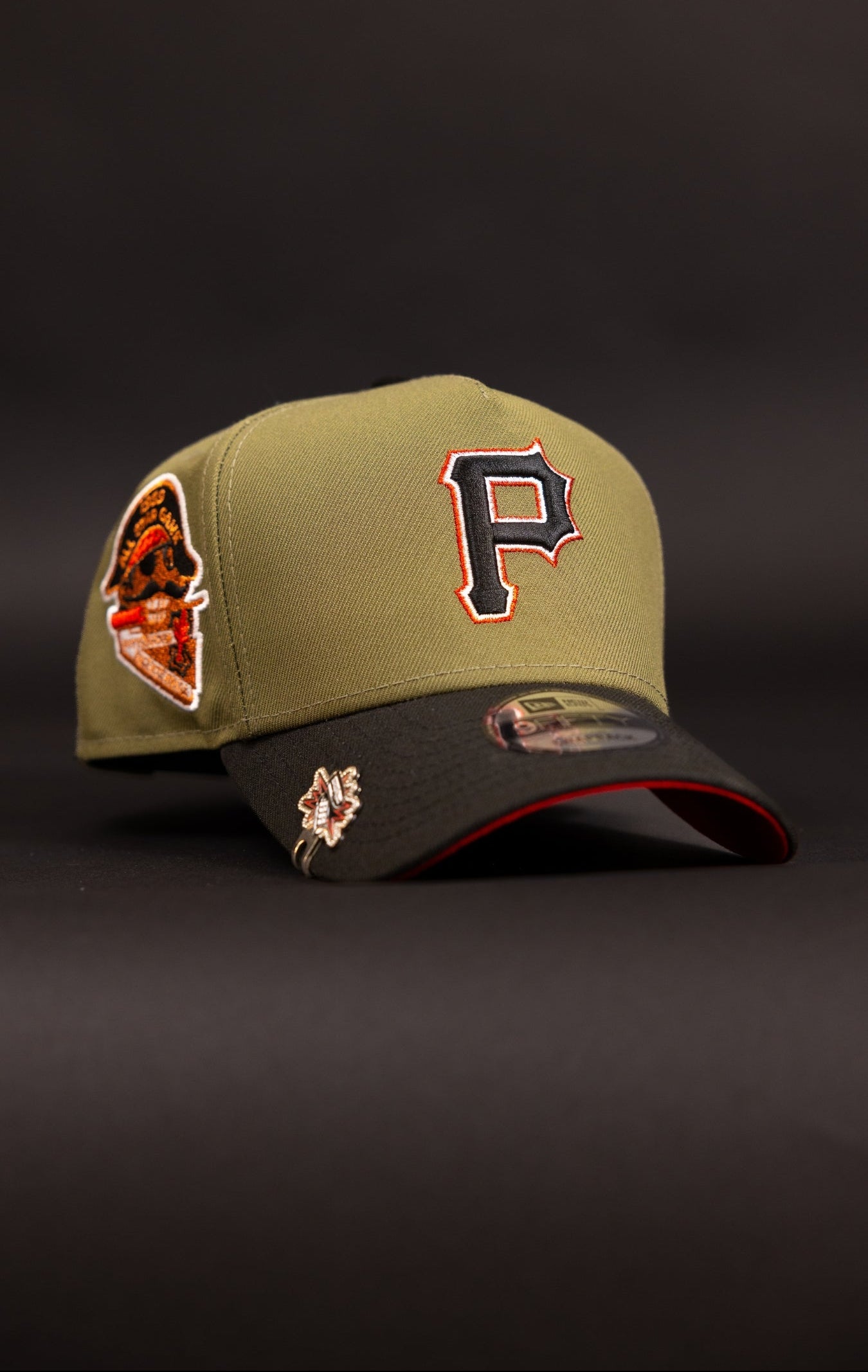 NEW ERA 9FIFTY A-FRAME OLIVE/BLACK PITTSBURGH PIRATES SNAPBACK W/ 1959 ALL STAR GAME SIDE PATCH