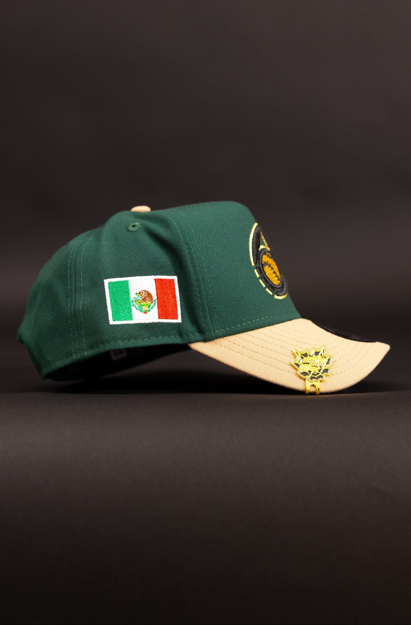 NEW ERA 9FIFTY A-FRAME FOREST GREEN CHARROS DE JALISCO SNAPBACK W/ MEXICAN FLAG SIDE PATCH