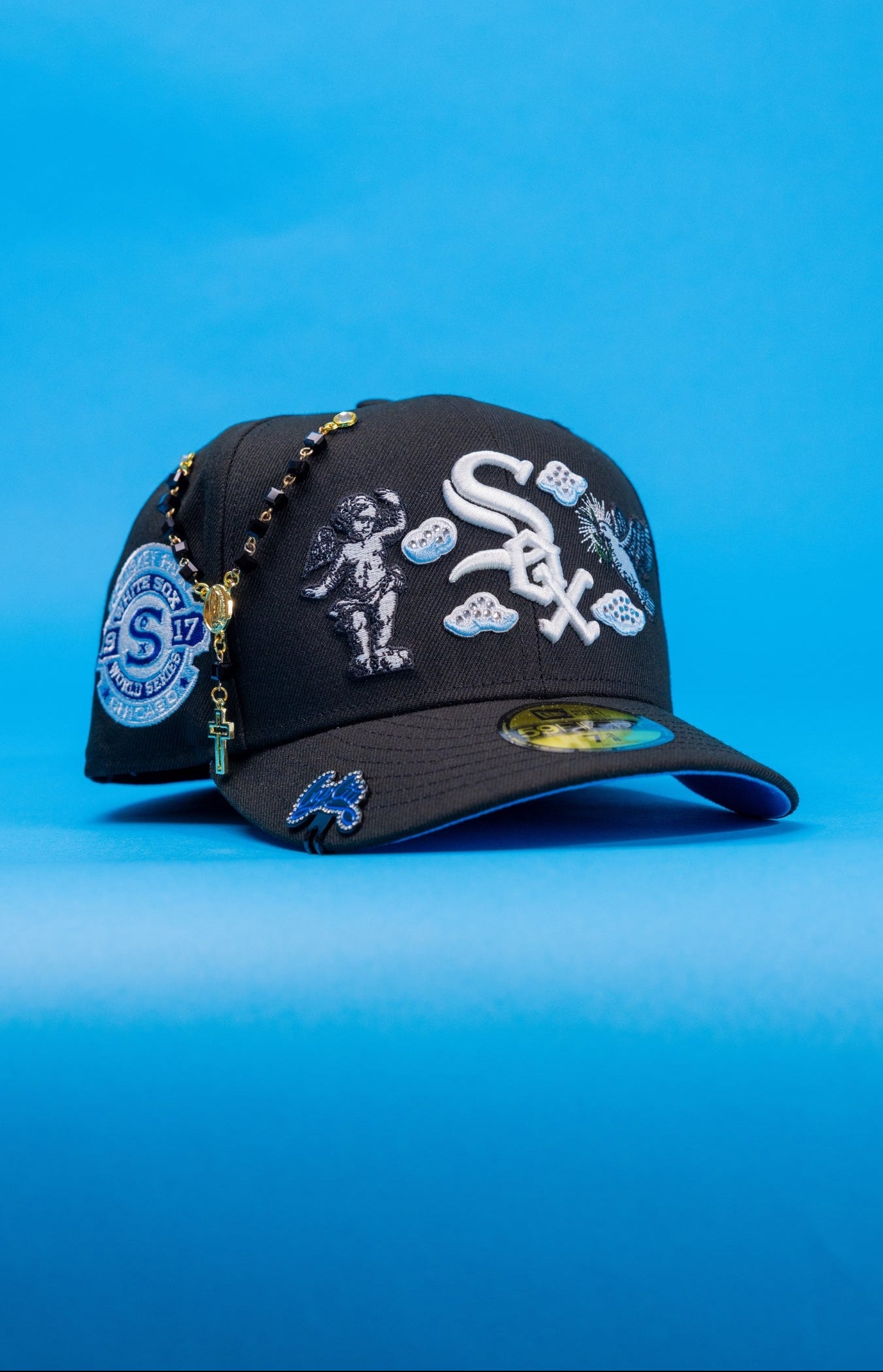 NEW ERA EXCLUSIVE 59FIFTY BLACK CHICAGO WHITE SOX "HEAVENLY CITY" W/ 1917 WORLD SERIES SIDE PATCH