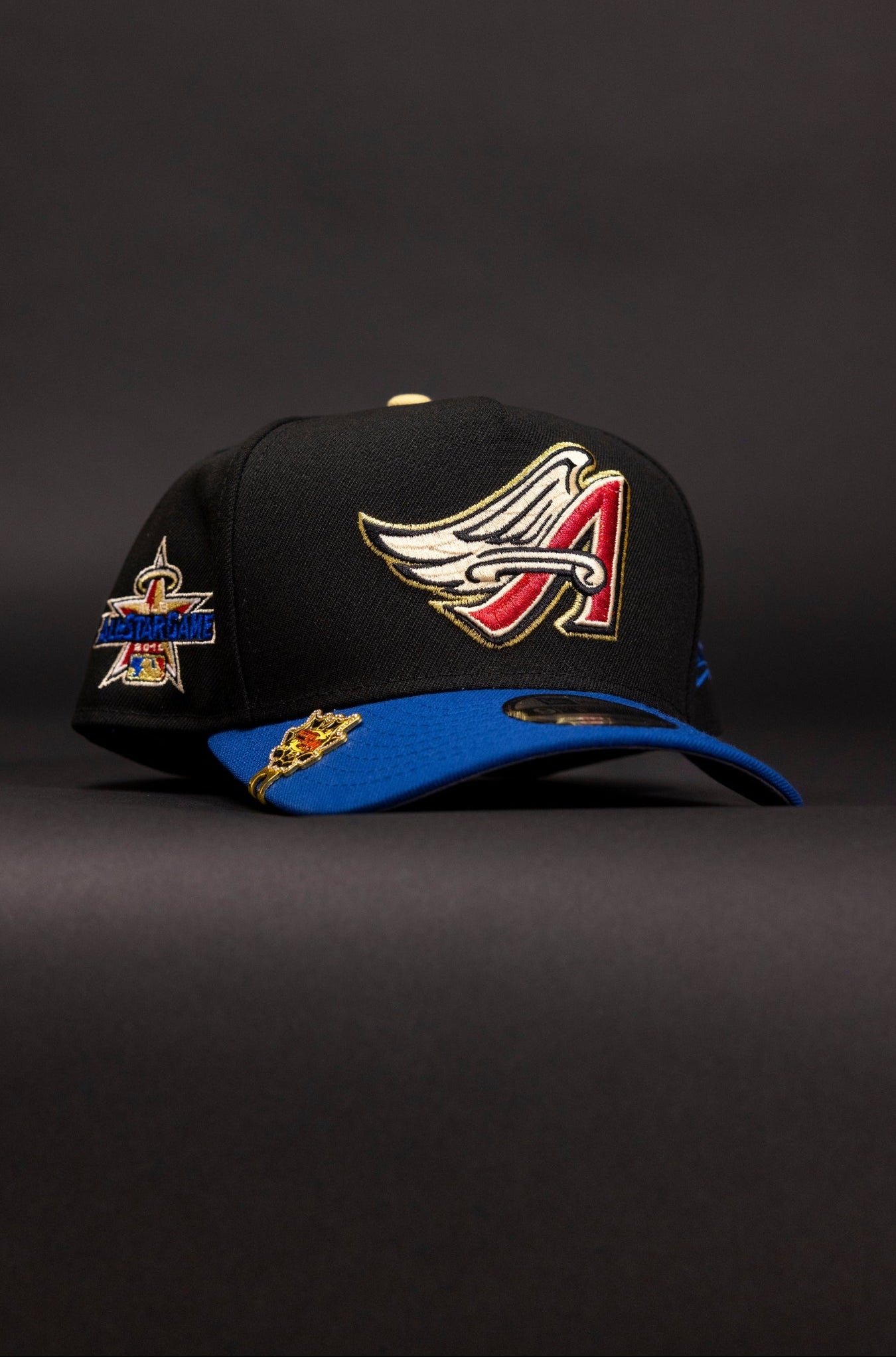 NEW ERA 9FIFTY A-FRAME BLACK/NAVY ANAHEIM ANGELS SNAPBACK W/ 2010 ALL STAR GAME SIDE PATCH