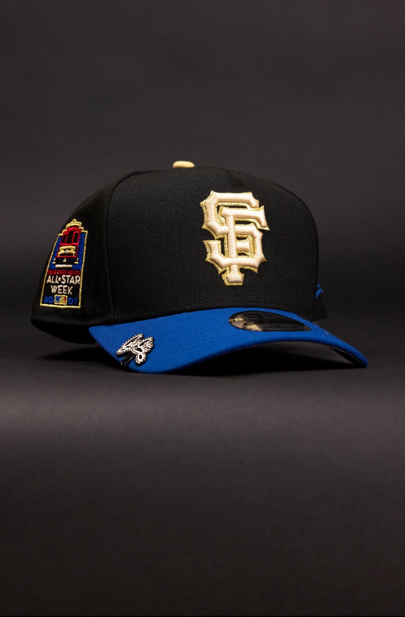 NEW ERA 9FIFTY A-FRAME BLACK/NAVY SAN FRANCISCO GIANTS SNAPBACK W/ ALL STAR WEEK SIDE PATCH