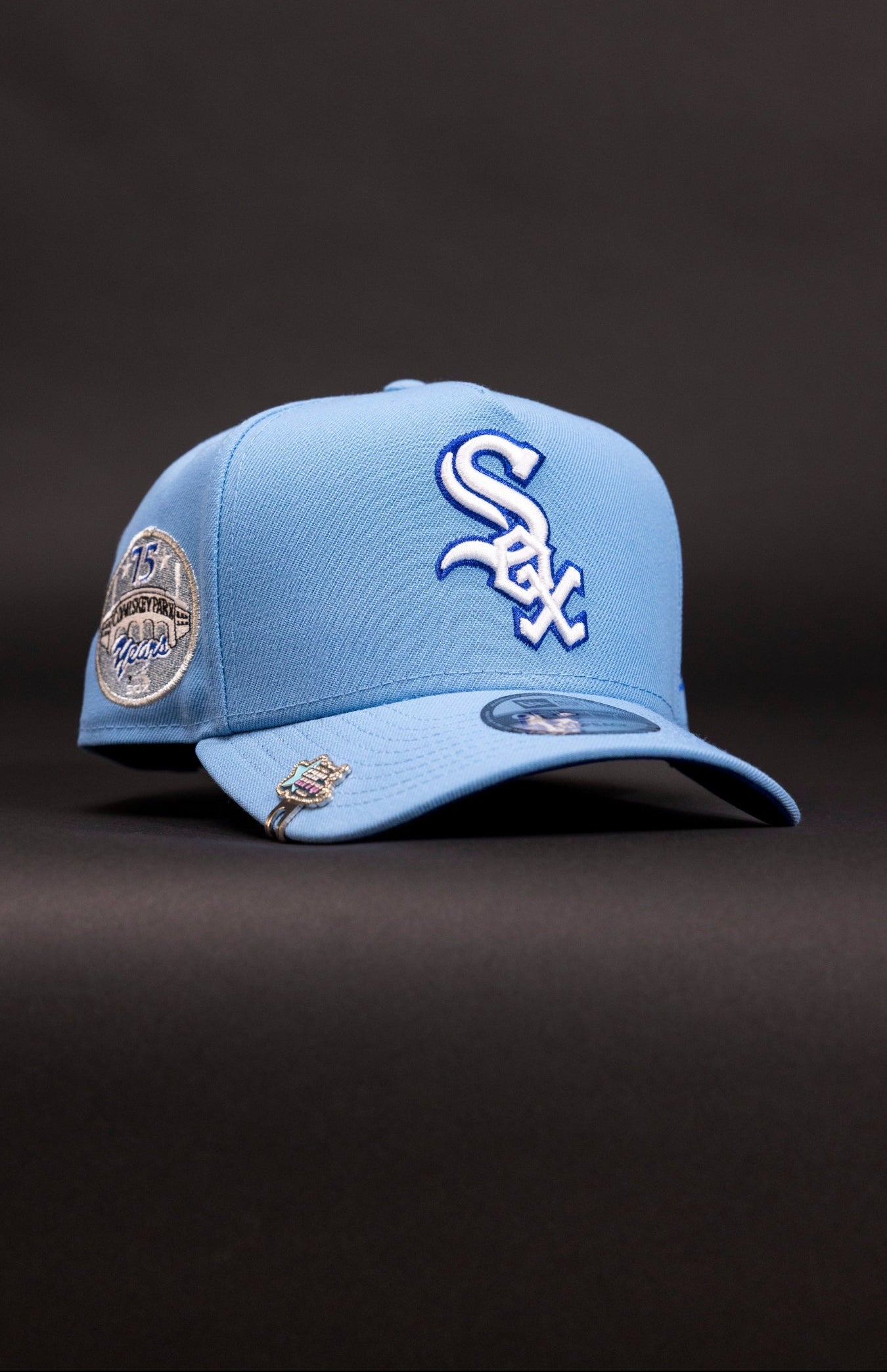 NEW ERA 9FIFTY A-FRAME ICY BLUE CHICAGO WHITE SOX SNAPBACK W/ COMISKEY PARK SIDE PATCH