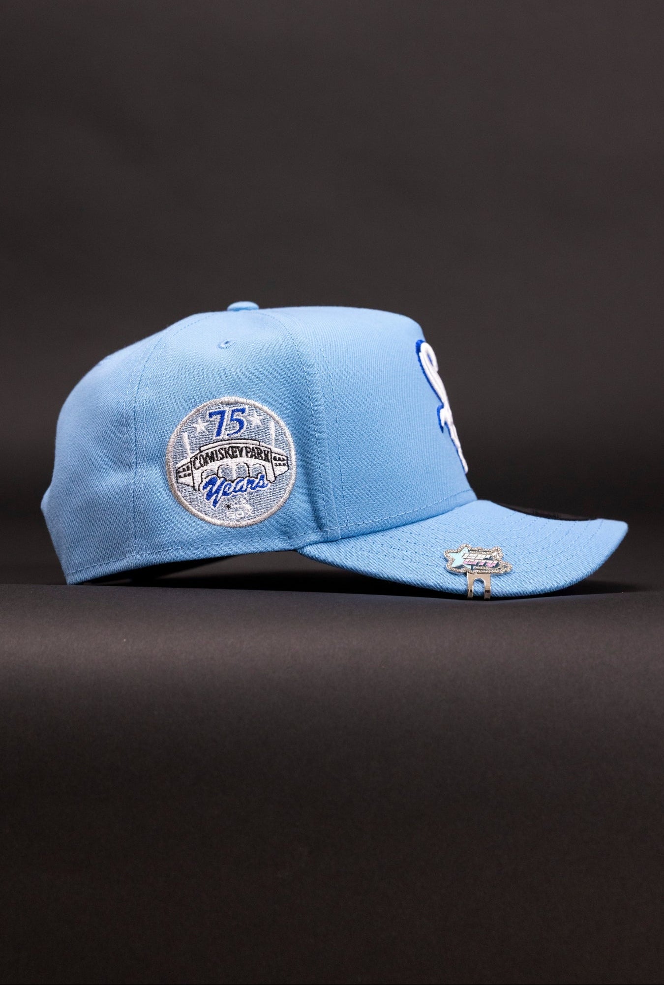 NEW ERA 9FIFTY A-FRAME ICY BLUE CHICAGO WHITE SOX SNAPBACK W/ COMISKEY PARK SIDE PATCH