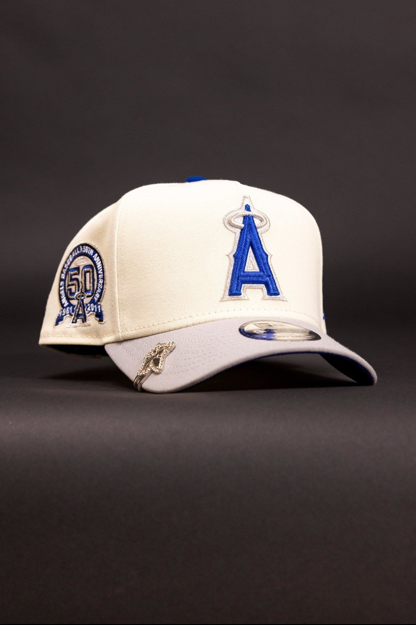 NEW ERA 9FIFTY A-FRAME CHROME/GREY ANAHEIM ANGELS SNAPBACK W/  SIDE PATCH