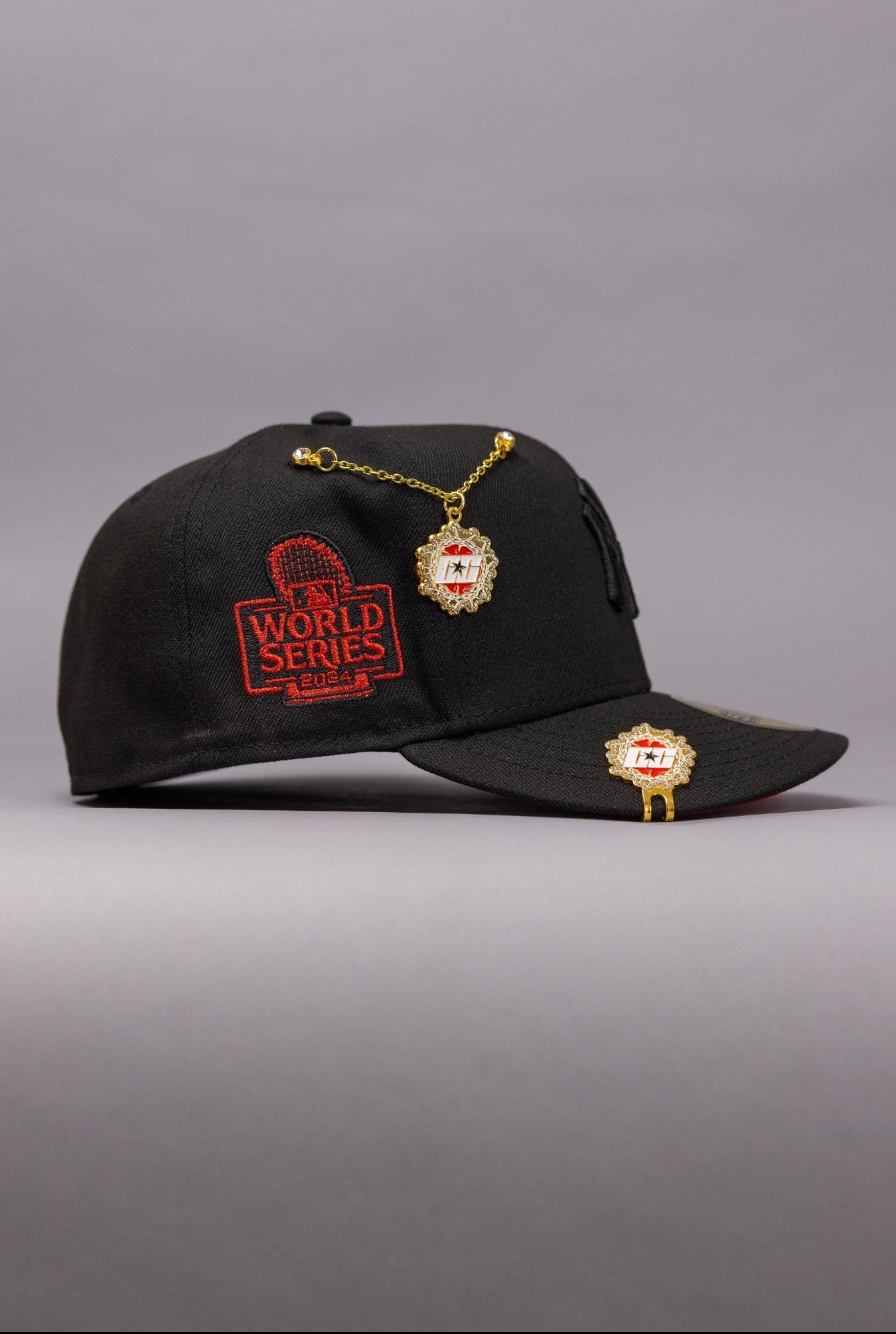 NEW ERA EXCLUSIVE 59FIFTY BLACKED OUT NEW YORK YANKEES W/ WORLD SERIES SIDE PATCH