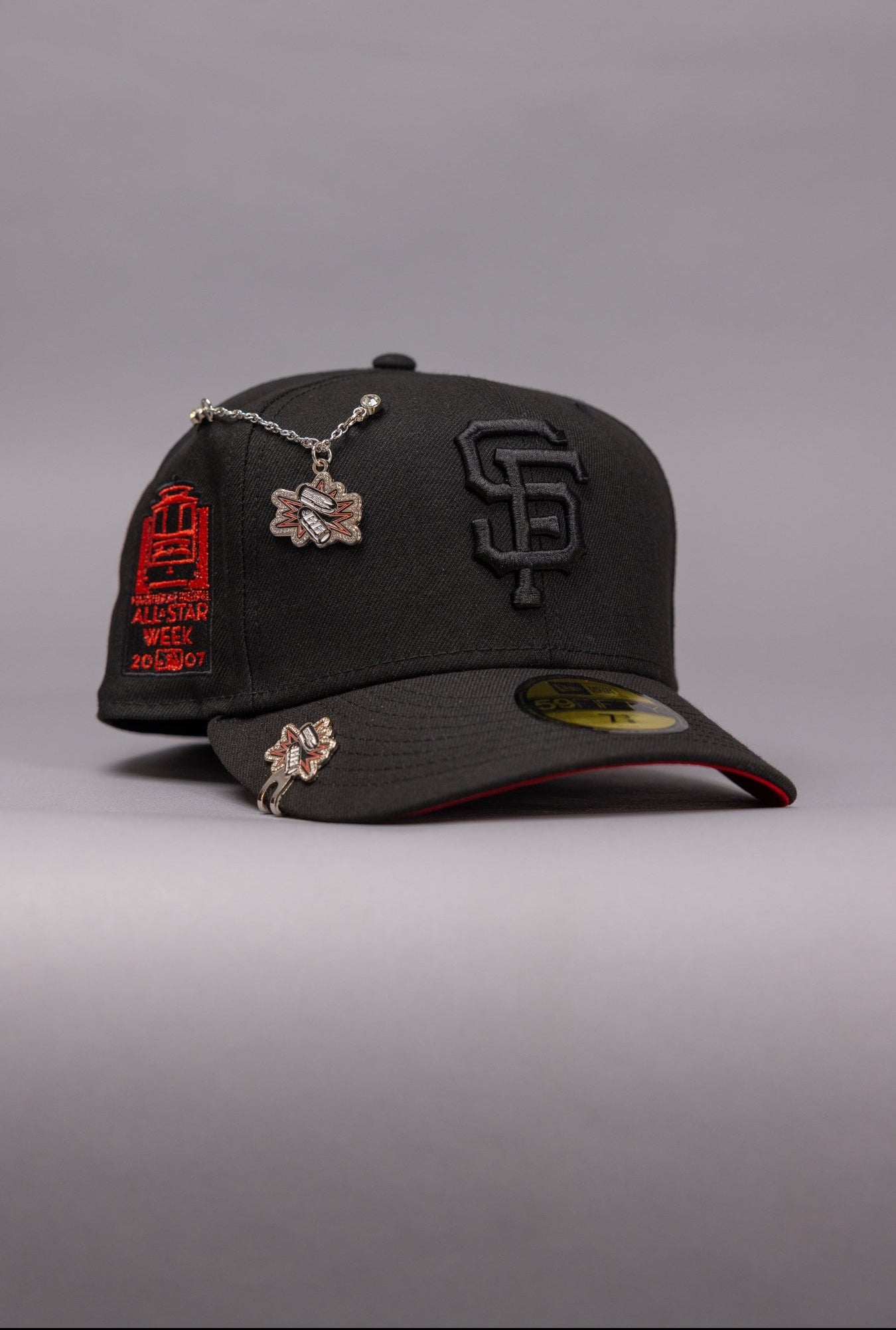 NEW ERA EXCLUSIVE 59FIFTY BLACKED OUT SAN FRANCISCO GIANTS W/ ALL STAR WEEK SIDE PATCH