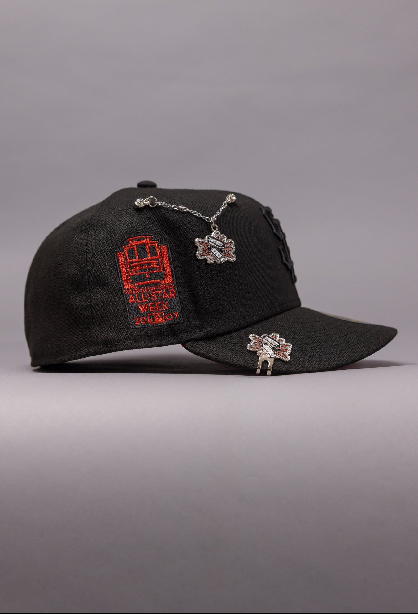 NEW ERA EXCLUSIVE 59FIFTY BLACKED OUT SAN FRANCISCO GIANTS W/ ALL STAR WEEK SIDE PATCH