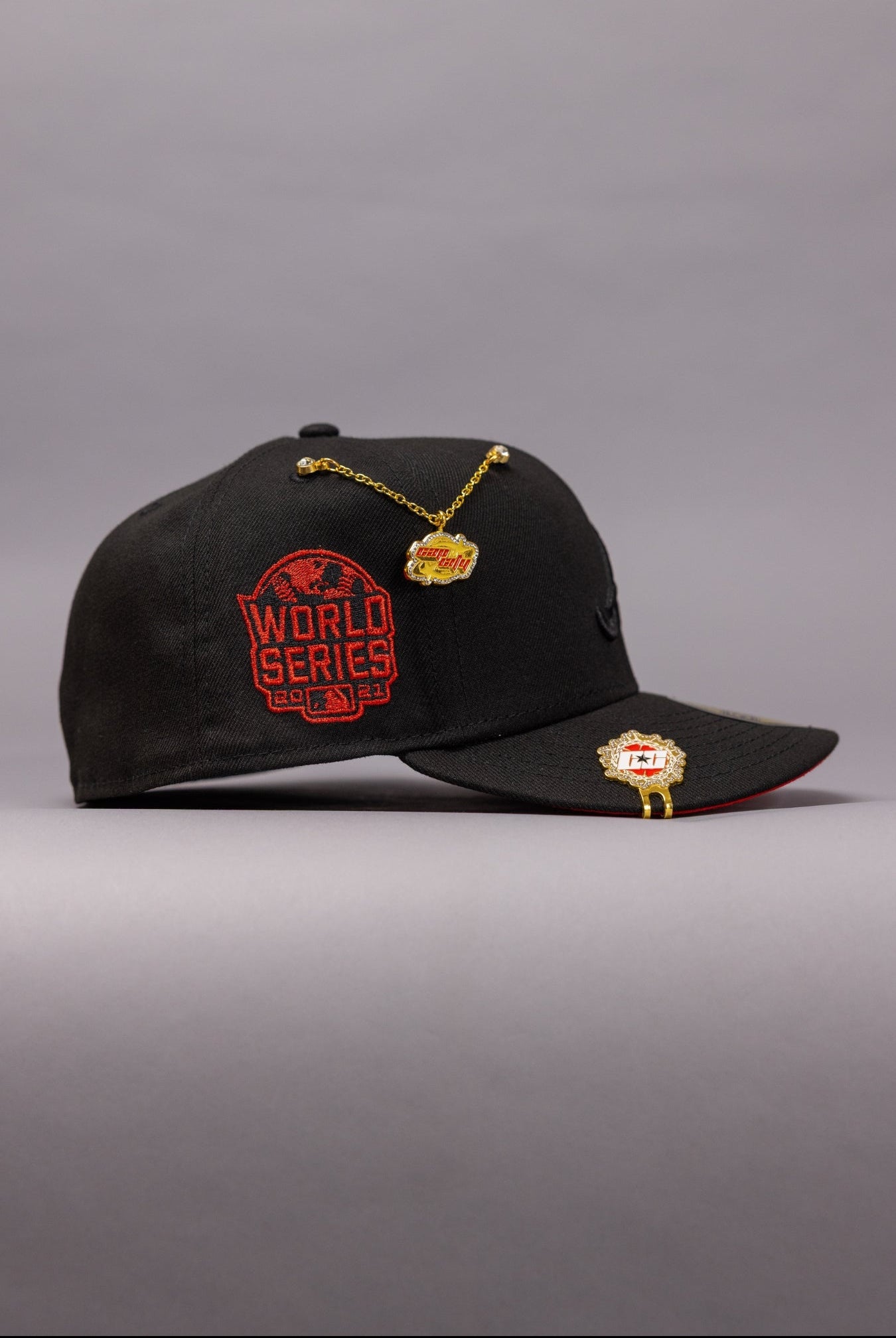 NEW ERA EXCLUSIVE 59FIFTY BLACKED OUT ATLANTA BRAVES W/ WORLD SERIES SIDE PATCH