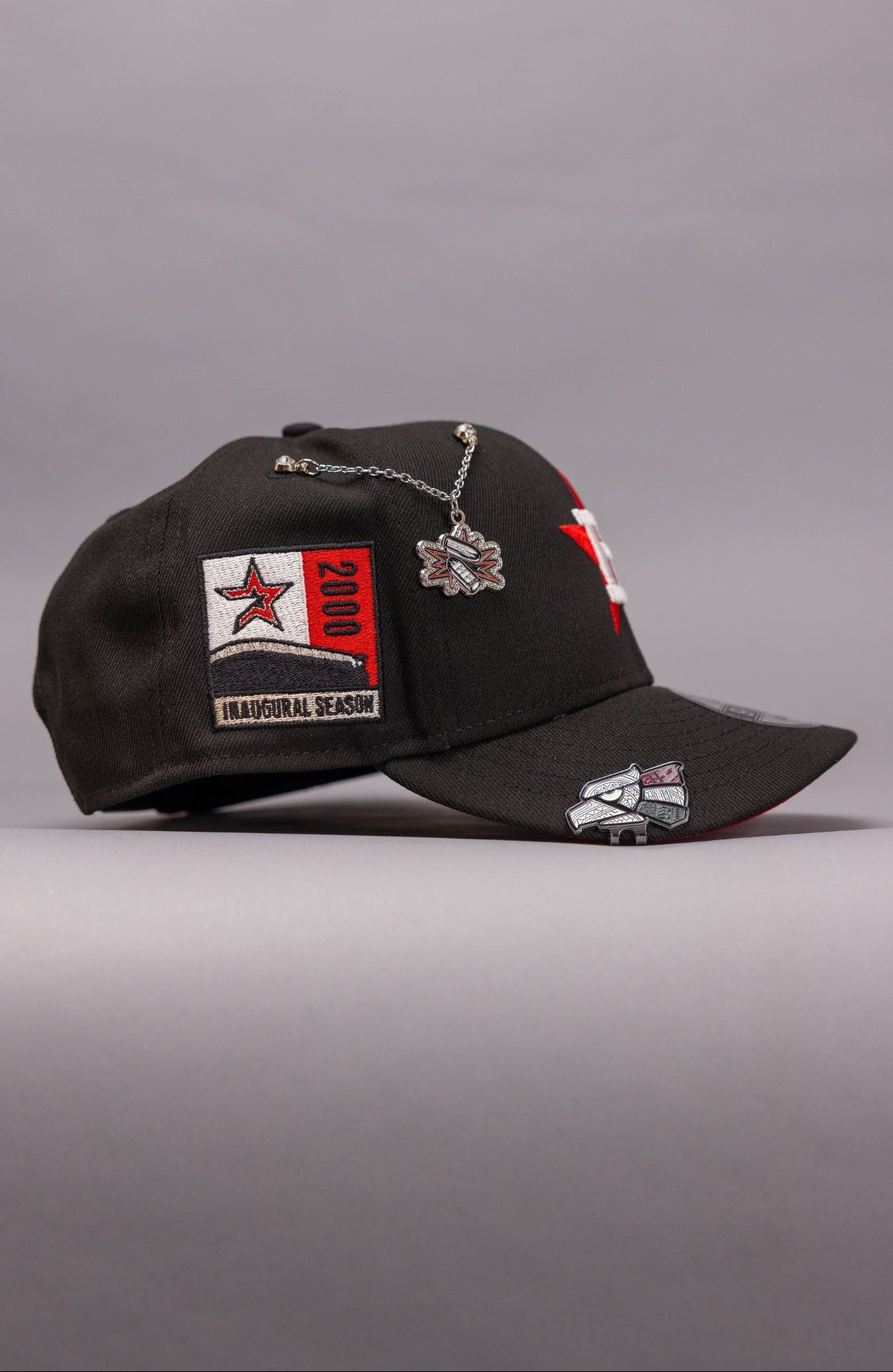 NEW ERA EXCLUSIVE 9FIFTY BLACK HOUSTON ASTROS SNAPBACK W/ 2000 INAUGURAL SEASON SIDE PATCH