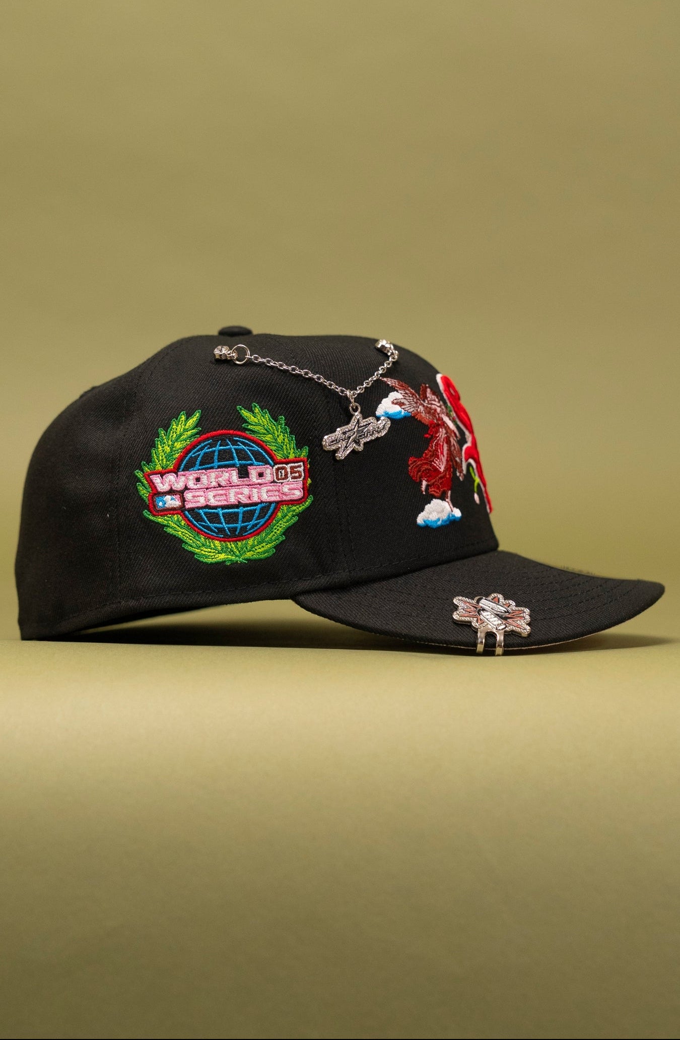 NEW ERA EXCLUSIVE 59FIFTY BLACK CHICAGO WHITE SOX "CITY OF ANGELS" W/ WORLD SERIES SIDE PATCH