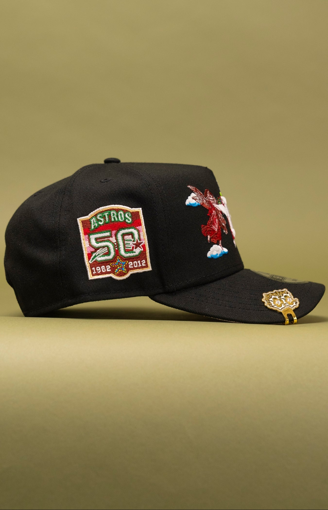 NEW ERA 9FIFTY A-FRAME BLACK HOUSTON ASTROS "CITY OF ANGELS" W/ 50TH ANNIVERSARY SIDE PATCH
