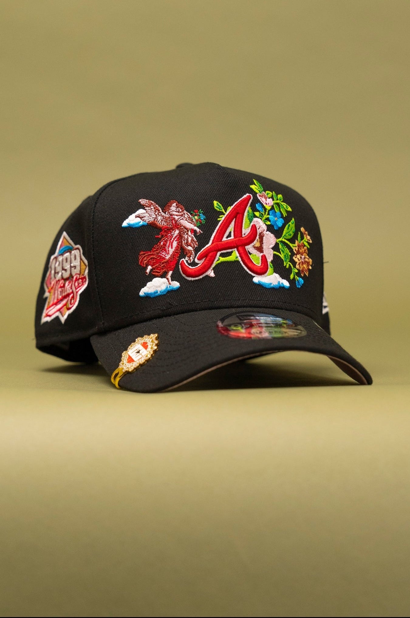 NEW ERA 9FIFTY A-FRAME BLACK ATLANTA BRAVES "CITY OF ANGELS" W/ 1999 WORLD SERIES SIDE PATCH