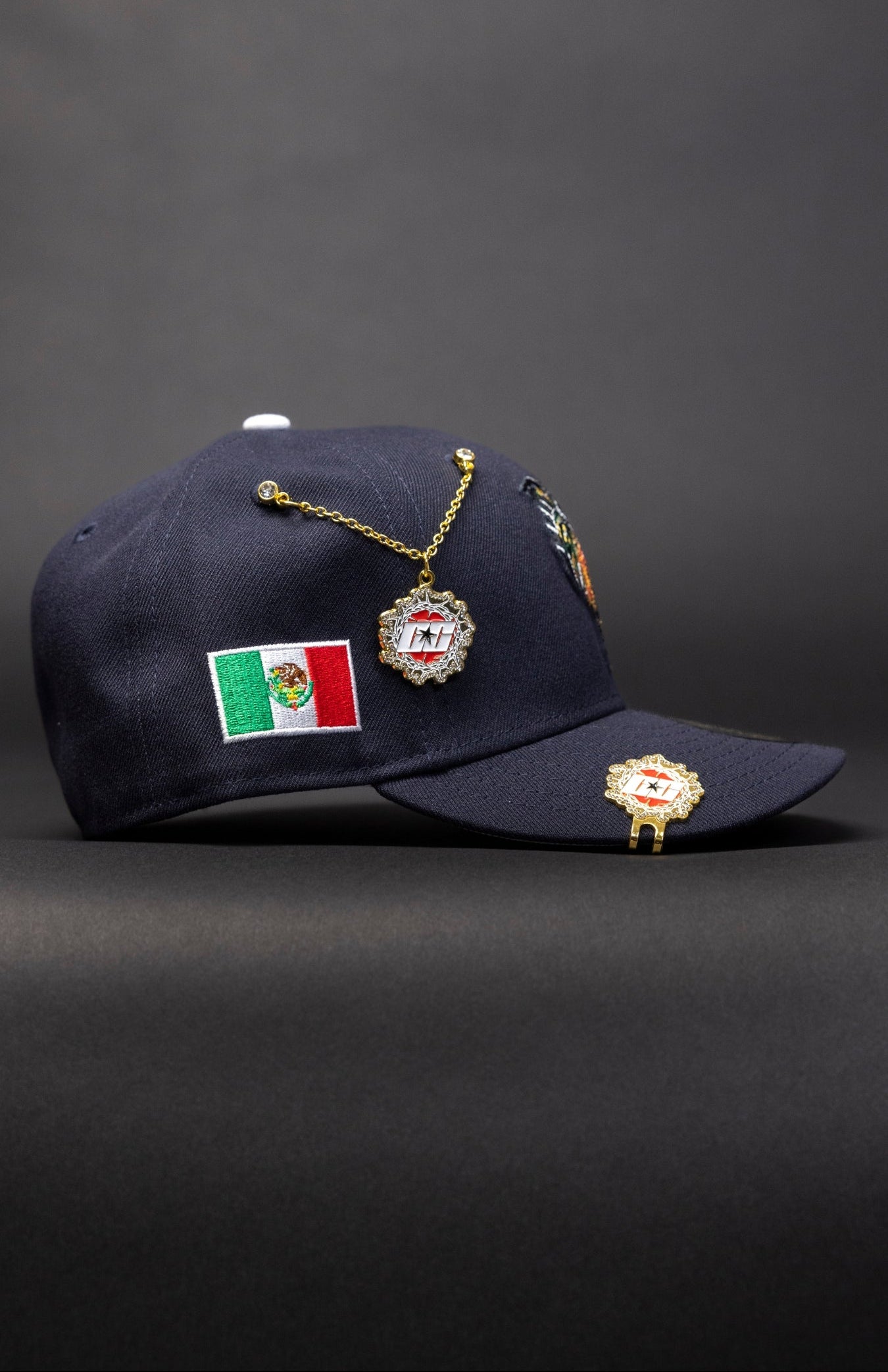 NEW ERA EXCLUSIVE 59FIFTY NAVY EL GALLO W/ MEXICAN FLAG SIDE PATCH