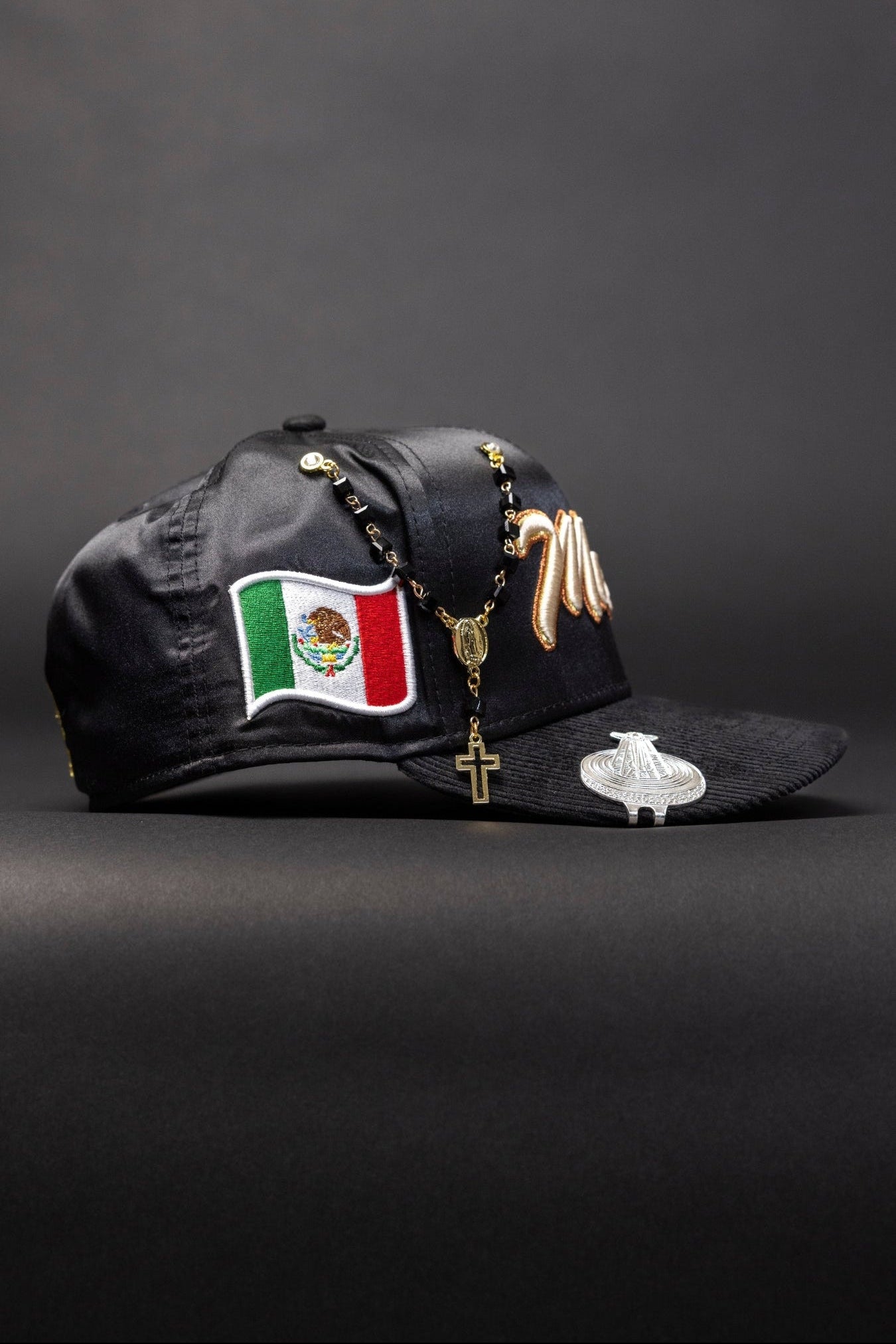 NEW ERA EXCLUSIVE 59FIFTY SATIN 2025 WBC MEXICO SCRIPT W/ MEXICO FLAG SIDE PATCH