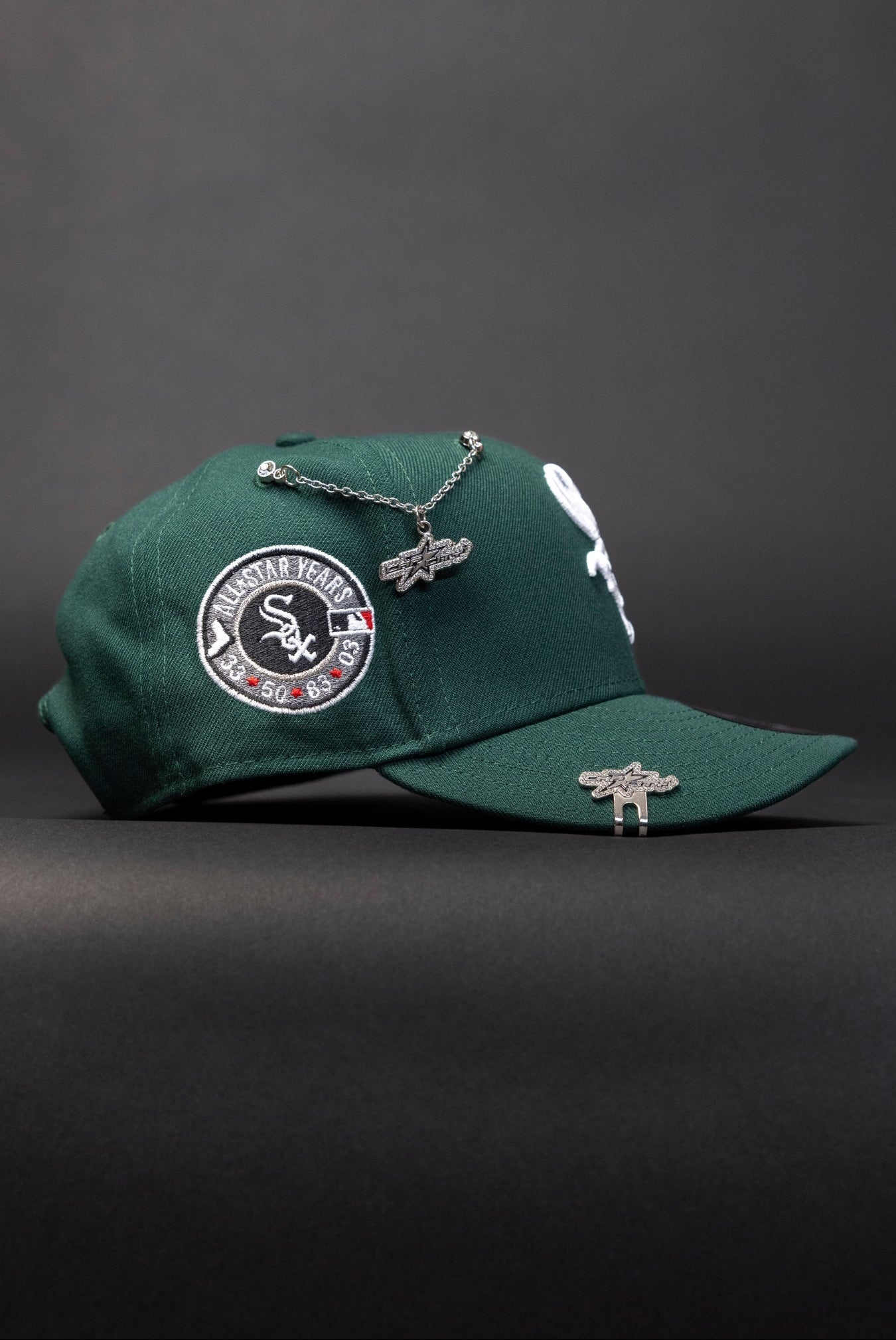 NEW ERA EXCLUSIVE 9FIFTY FOREST GREEN CHICAGO WHITE SOX SNAPBACK W/ ALL STAR YEARS SIDE PATCH