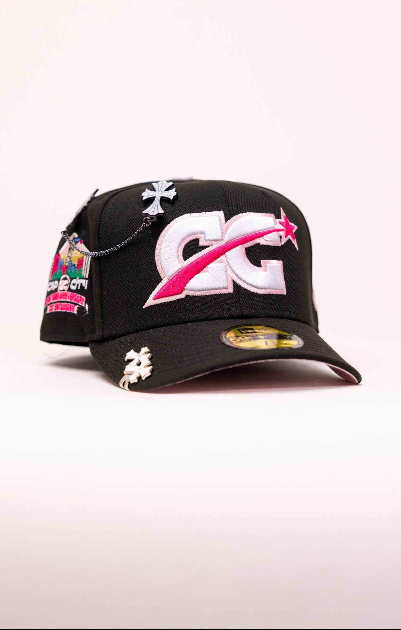 NEW ERA EXCLUSIVE 59FIFTY BLACK "CAP CITY" W/ 15TH ANNIVERSARY SIDE PATCH