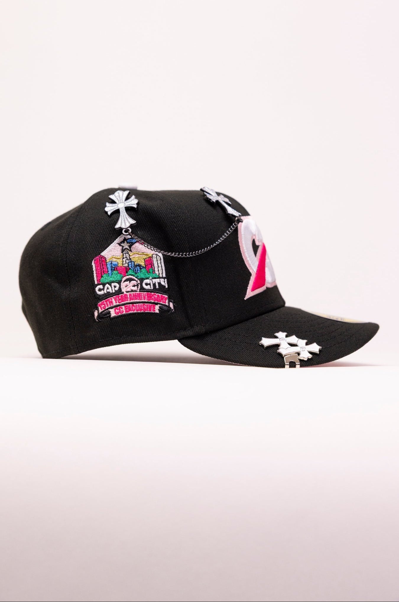 NEW ERA EXCLUSIVE 59FIFTY BLACK "CAP CITY" W/ 15TH ANNIVERSARY SIDE PATCH