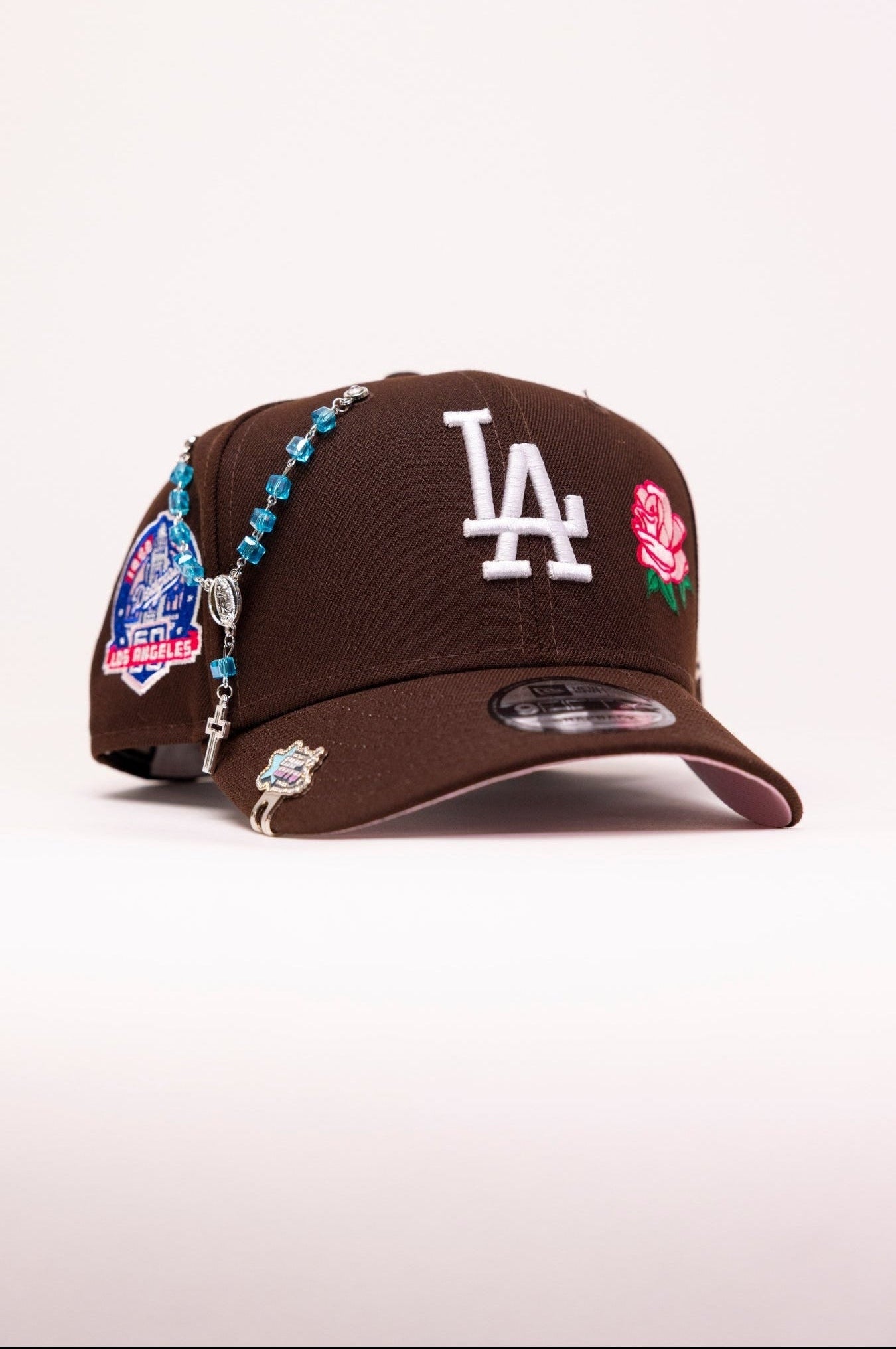 NEW ERA EXCLUSIVE 9FIFTY DARK BROWN LOS ANGELES DODGERS SNAPBACK W/ 60TH ANNIVERSARY SIDE PATCH