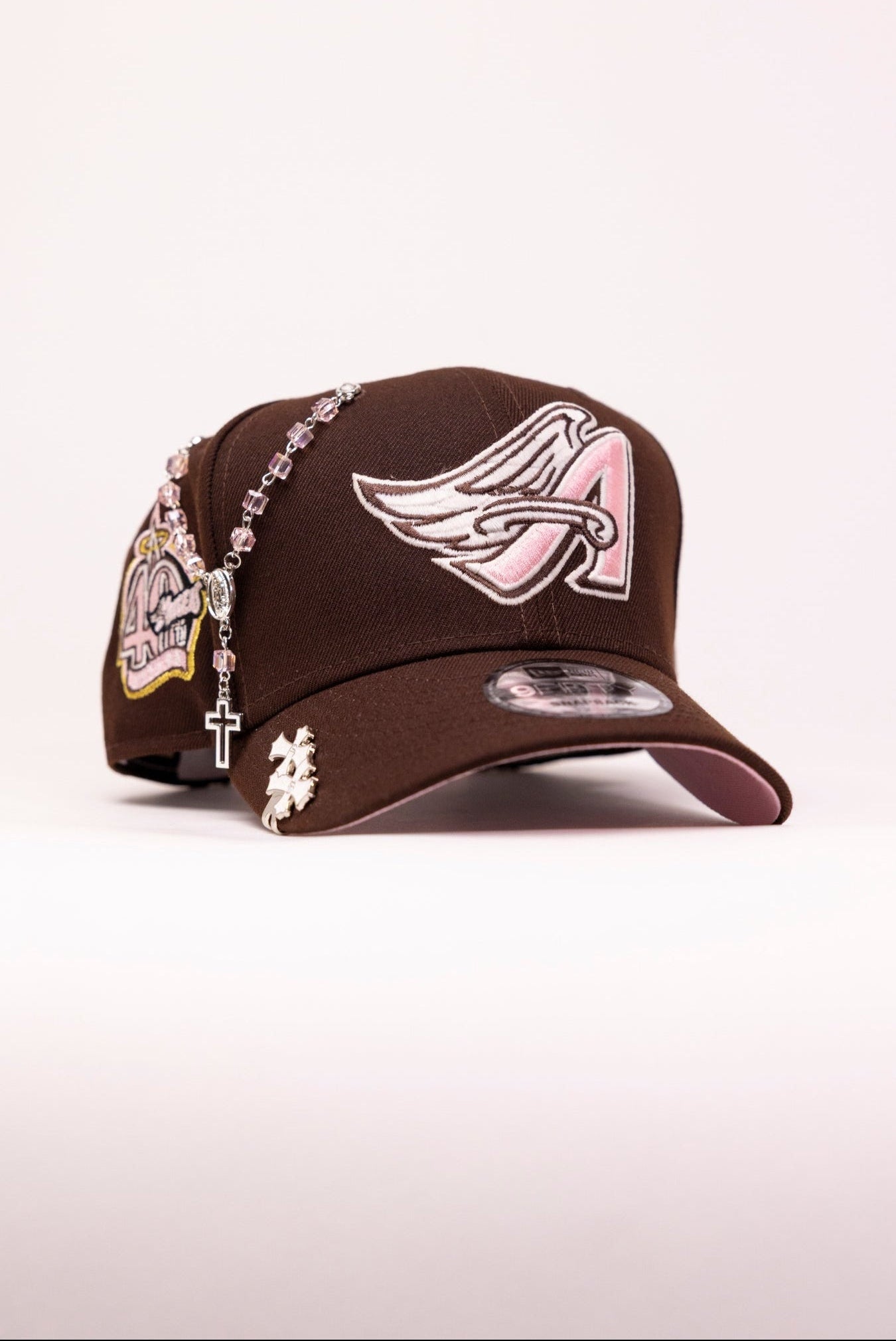 NEW ERA EXCLUSIVE 9FIFTY DARK BROWN ANAHEIM ANGELS SNAPBACK W/ 40TH ANNIVERSARY SIDE PATCH