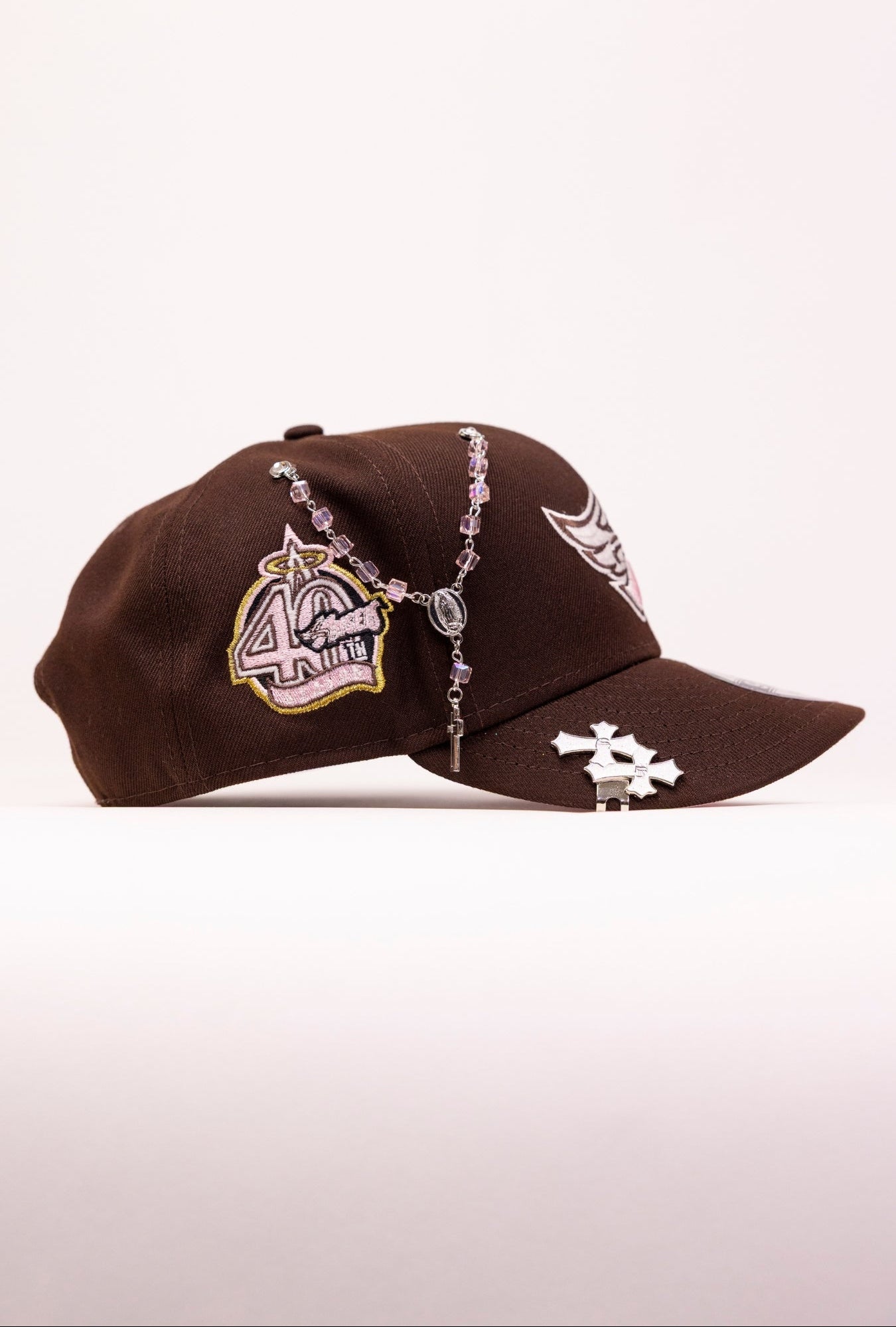 NEW ERA EXCLUSIVE 9FIFTY DARK BROWN ANAHEIM ANGELS SNAPBACK W/ 40TH ANNIVERSARY SIDE PATCH