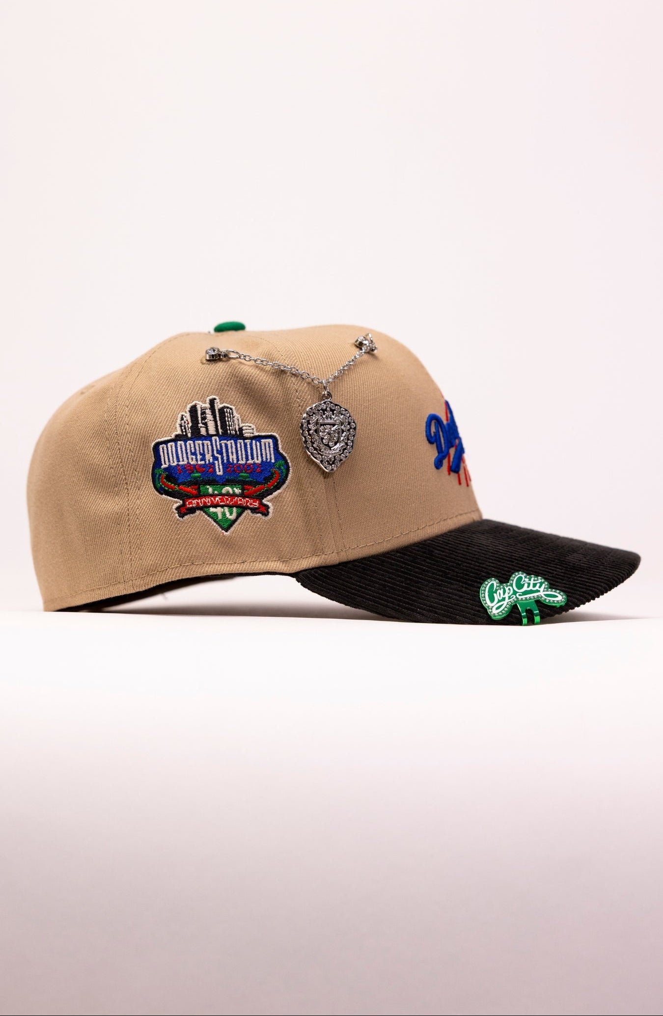 NEW ERA EXCLUSIVE 59FIFTY CAMEL/CORDUROY LOS ANGELES DODGERS W/ 40TH ANNIVERSARY SIDE PATCH