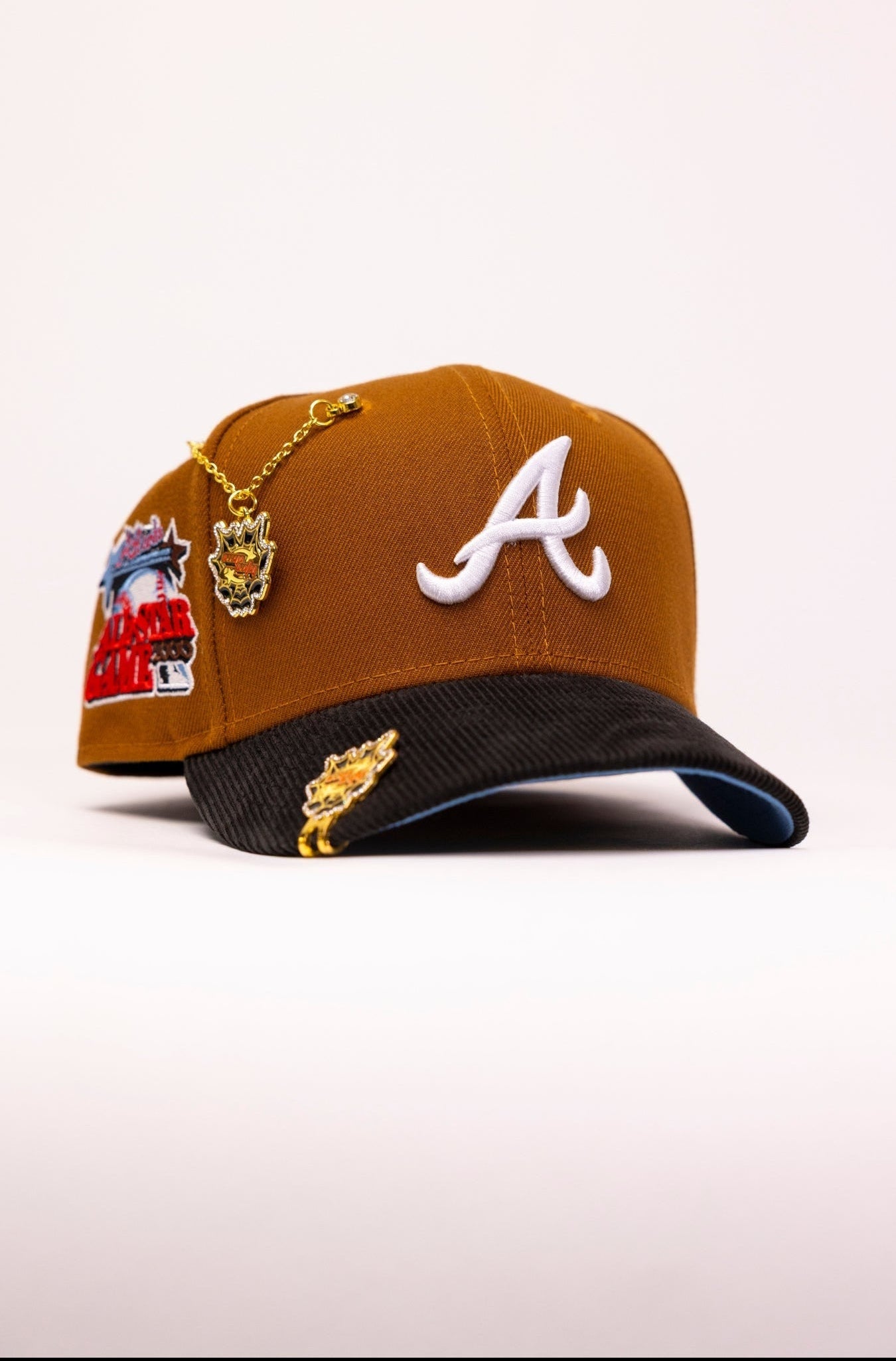 NEW ERA EXCLUSIVE 59FIFTY TAN/CORDUROY ATLANTA BRAVES W/ 2000 ALL STAR GAME SIDE PATCH