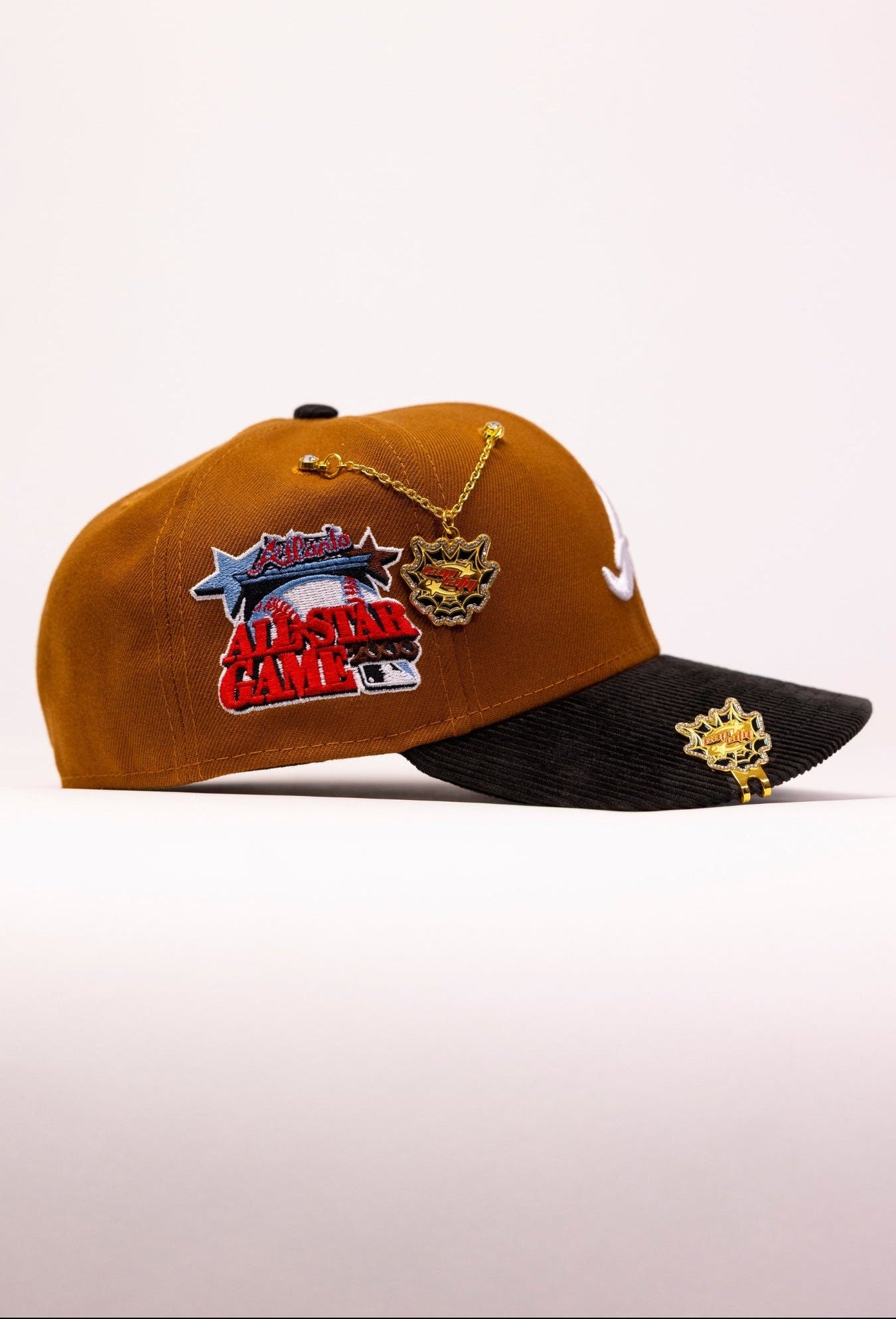 NEW ERA EXCLUSIVE 59FIFTY TAN/CORDUROY ATLANTA BRAVES W/ 2000 ALL STAR GAME SIDE PATCH