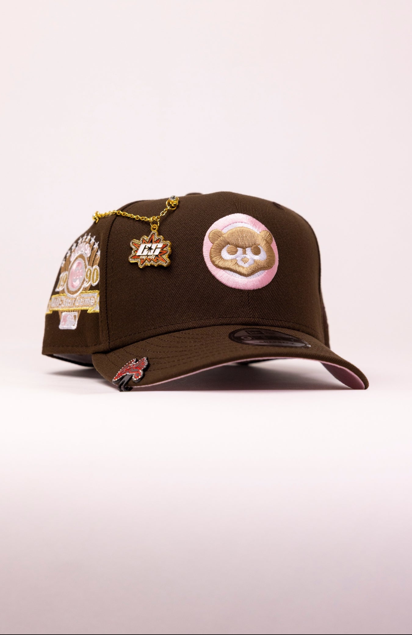 NEW ERA EXCLUSIVE 9FIFTY BROWN CHICAGO CUBS SNAPBACK W/ 1990 ALL STAR GAME SIDE PATCH