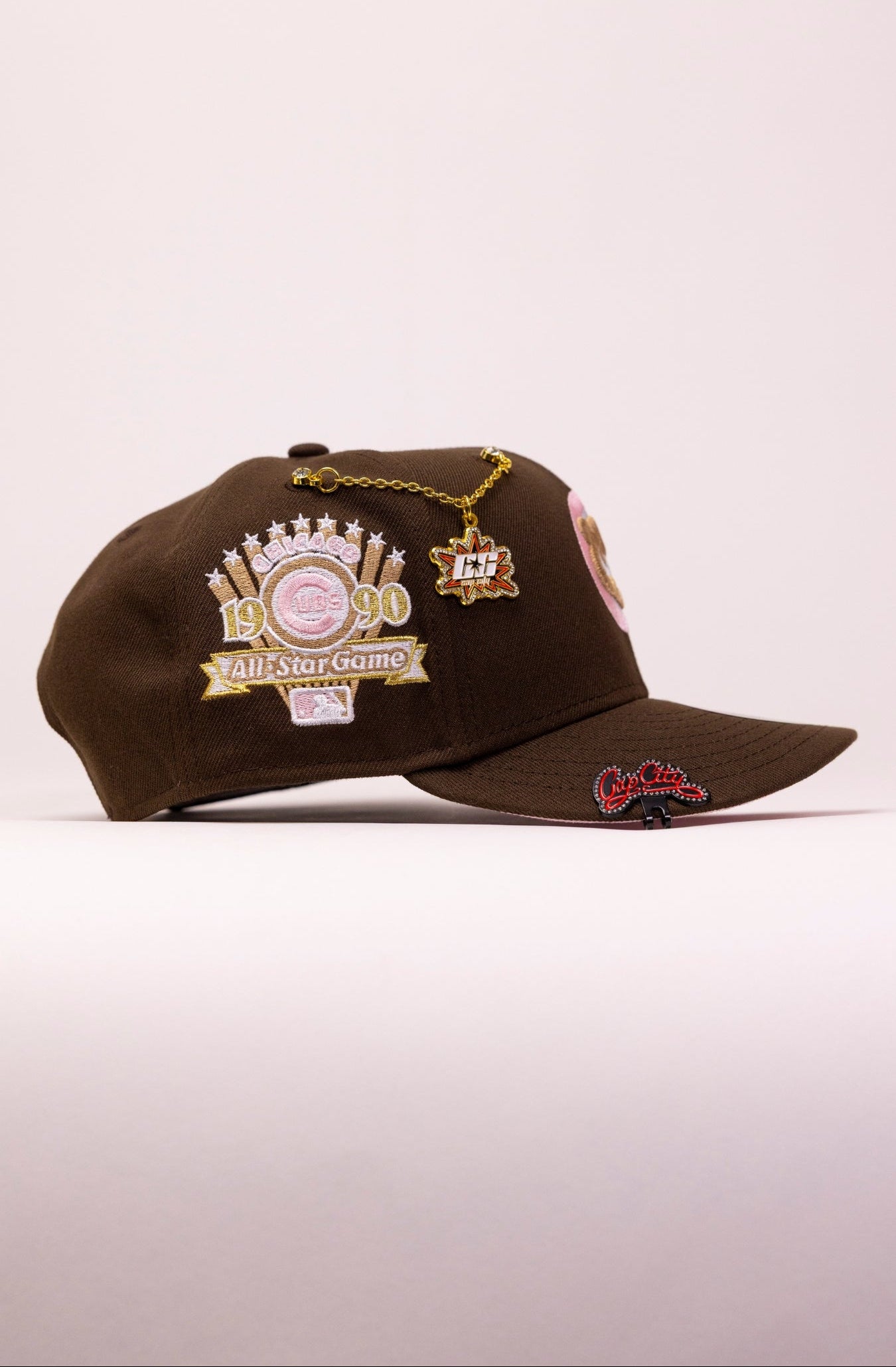 NEW ERA EXCLUSIVE 9FIFTY BROWN CHICAGO CUBS SNAPBACK W/ 1990 ALL STAR GAME SIDE PATCH