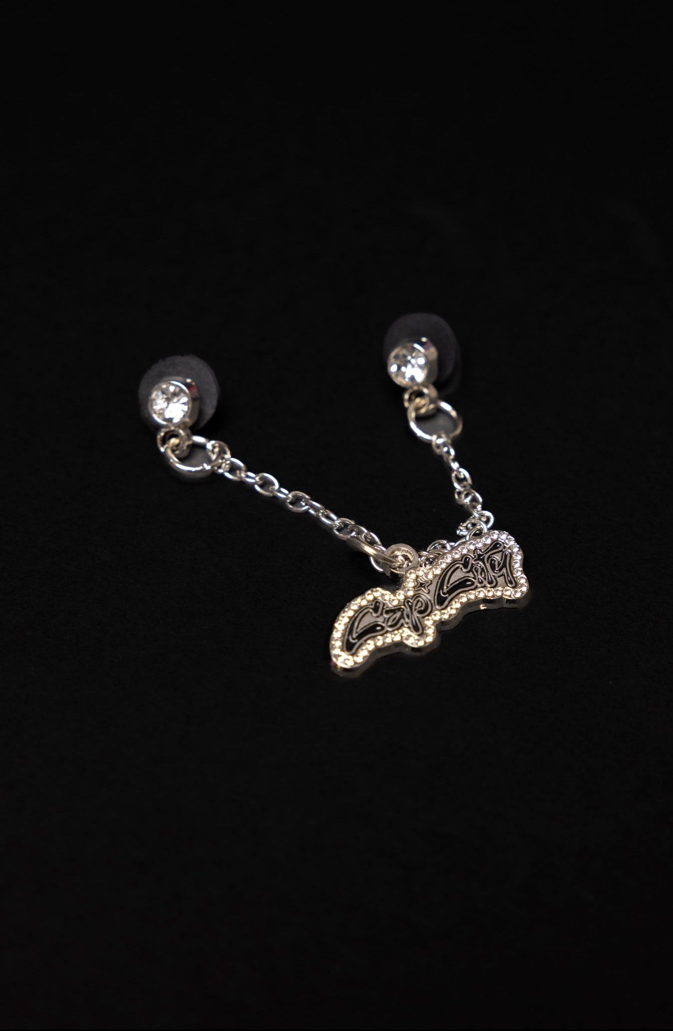 *NEW SILVER "CAP CITY" CHAIN W/ RHINESTONES VERY LIMITED