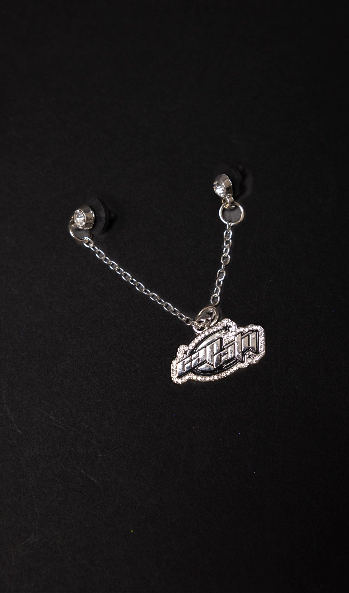 *NEW SILVER "CAP CITY" CHAIN W/ RHINESTONES VERY LIMITED