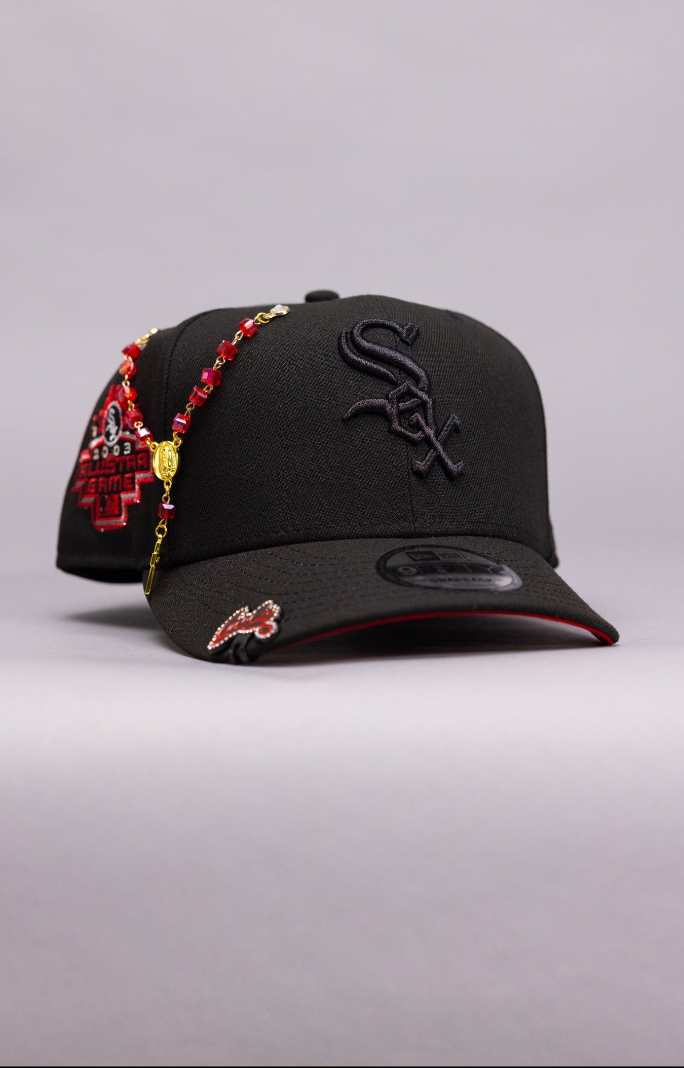 NEW ERA EXCLUSIVE 9FIFTY BLACKED OUT CHICAGO WHITE SOX SNAPBACK W/ 2003 ALL STAR GAME SIDE PATCH