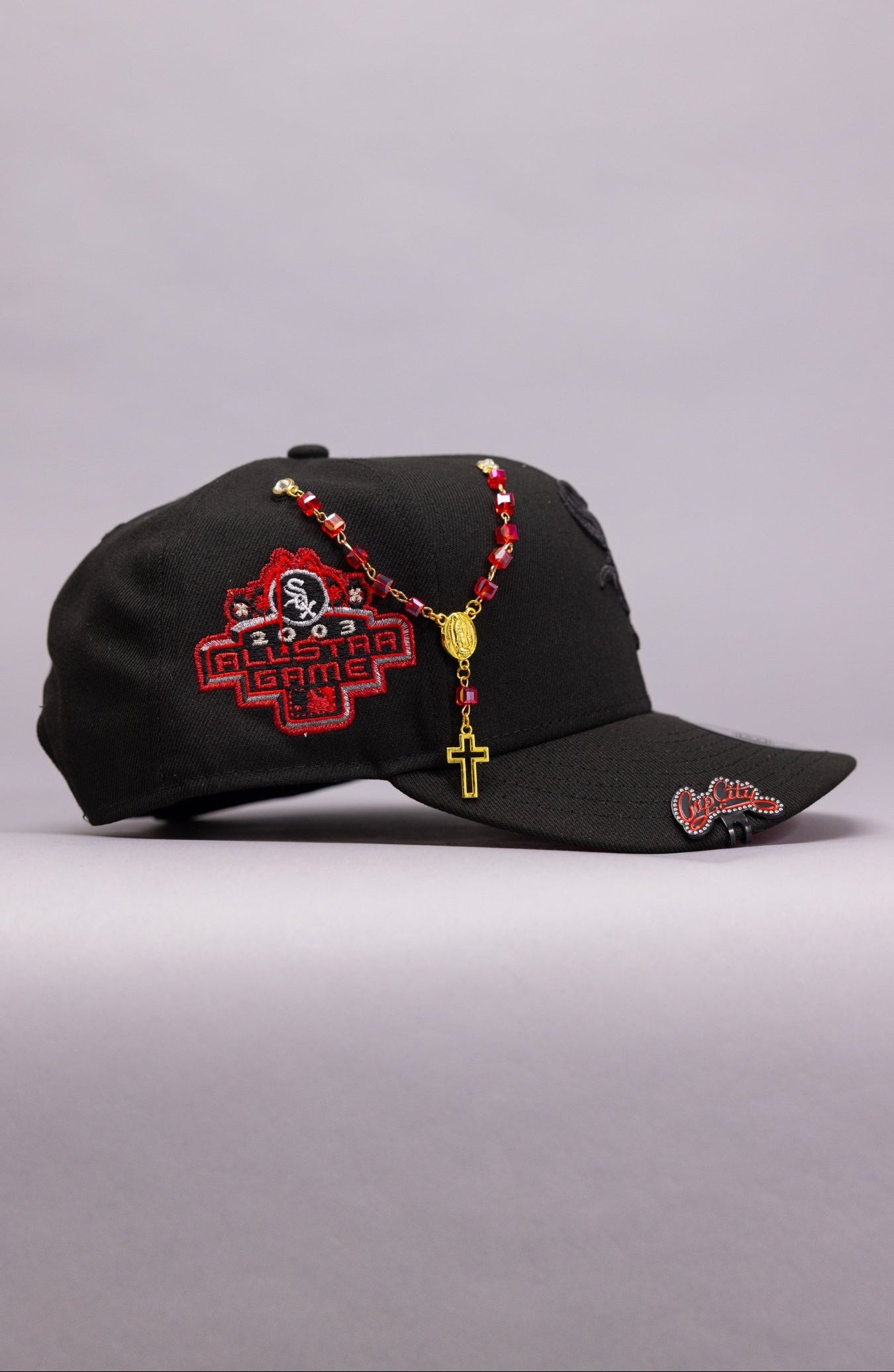 NEW ERA EXCLUSIVE 9FIFTY BLACKED OUT CHICAGO WHITE SOX SNAPBACK W/ 2003 ALL STAR GAME SIDE PATCH