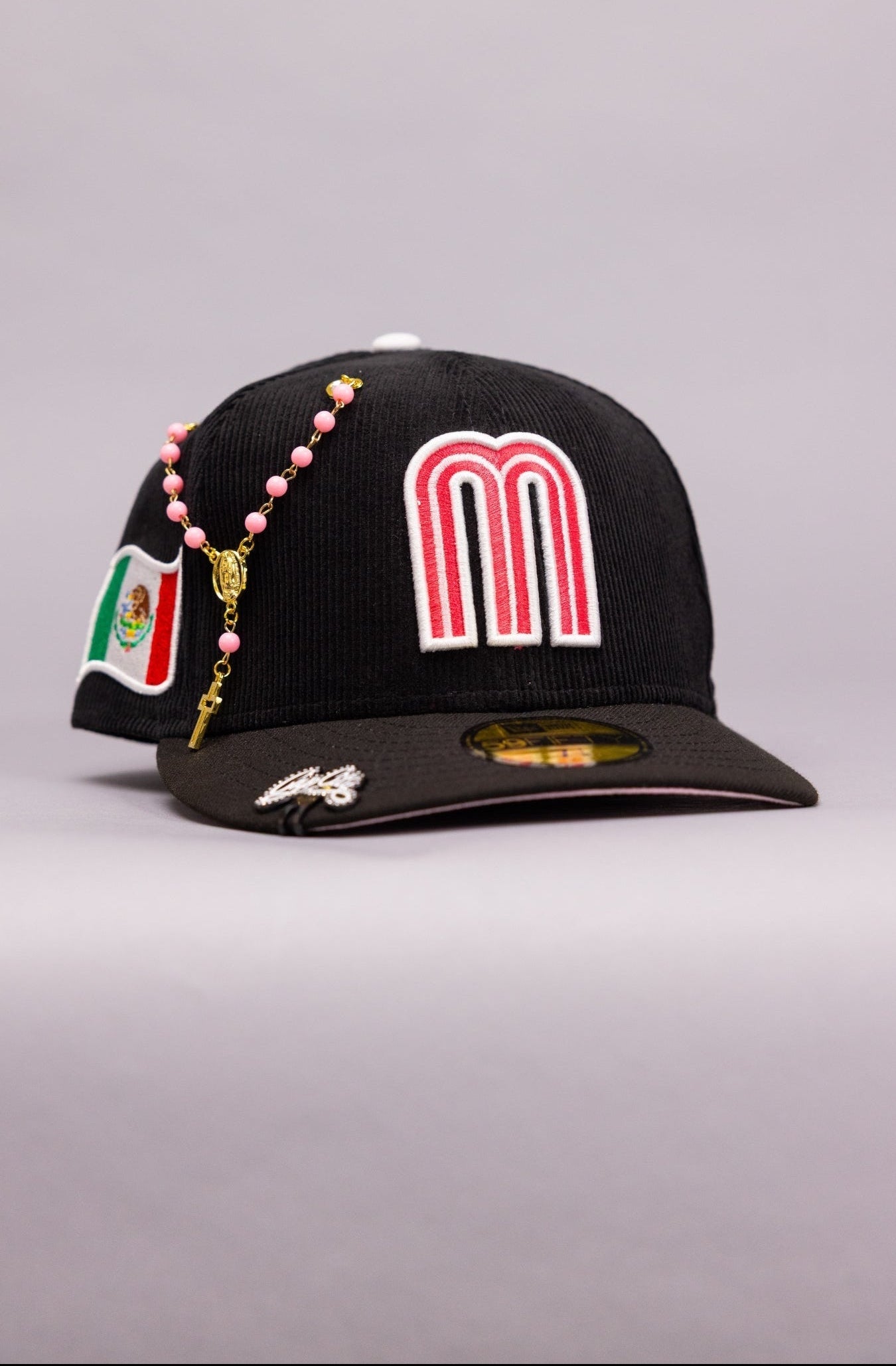 NEW ERA EXCLUSIVE 59FIFTY CORDUROY 2026 WBC MEXICO W/ "MEXICAN FLAG" SIDE PATCH