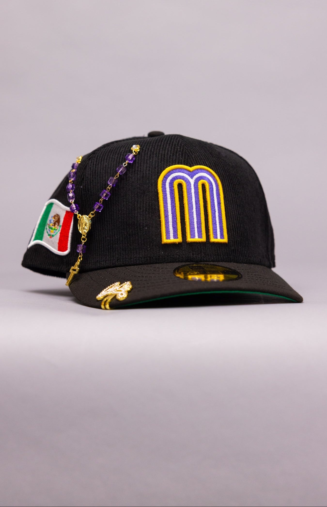NEW ERA EXCLUSIVE 59FIFTY CORDUROY 2026 WBC MEXICO W/ "MEXICAN FLAG" SIDE PATCH