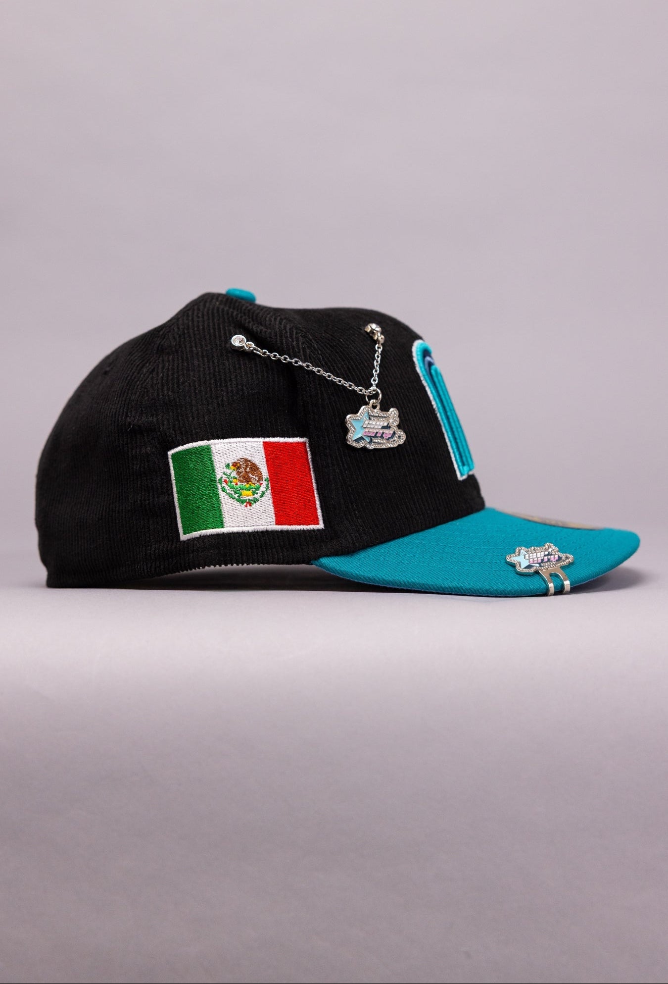 NEW ERA EXCLUSIVE 59FIFTY CORDUROY/TURQUOISE 2026 WBC MEXICO W/ "MEXICAN FLAG" SIDE PATCH