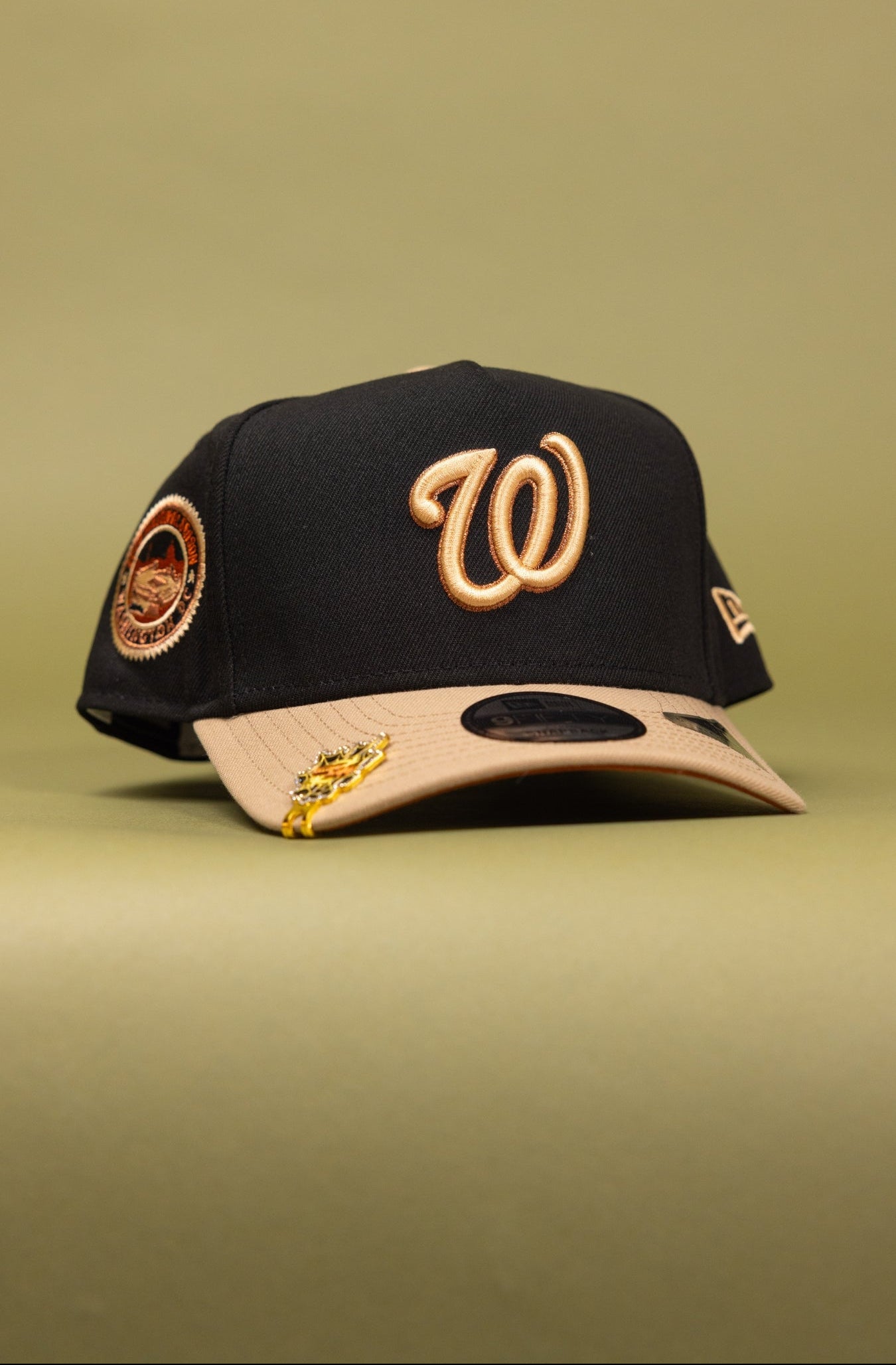 NEW ERA 9FIFTY A-FRAME BLACK/BEIGE WASHINGTON NATIONALS W/ INAUGURAL SESON SIDE PATCH